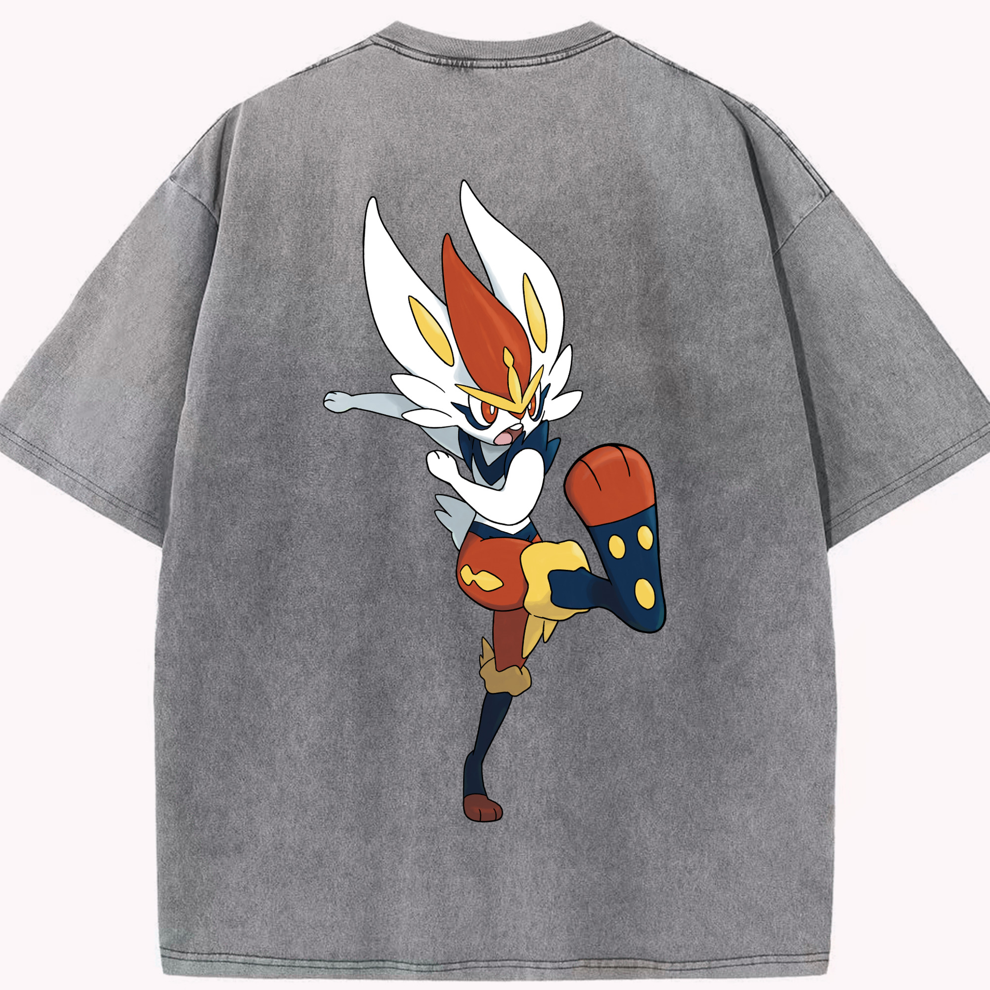 （画像用） ポケットモンスター Pokémon 綿100% ヴィンテージ風 半袖Tシャツ（背面プリント）