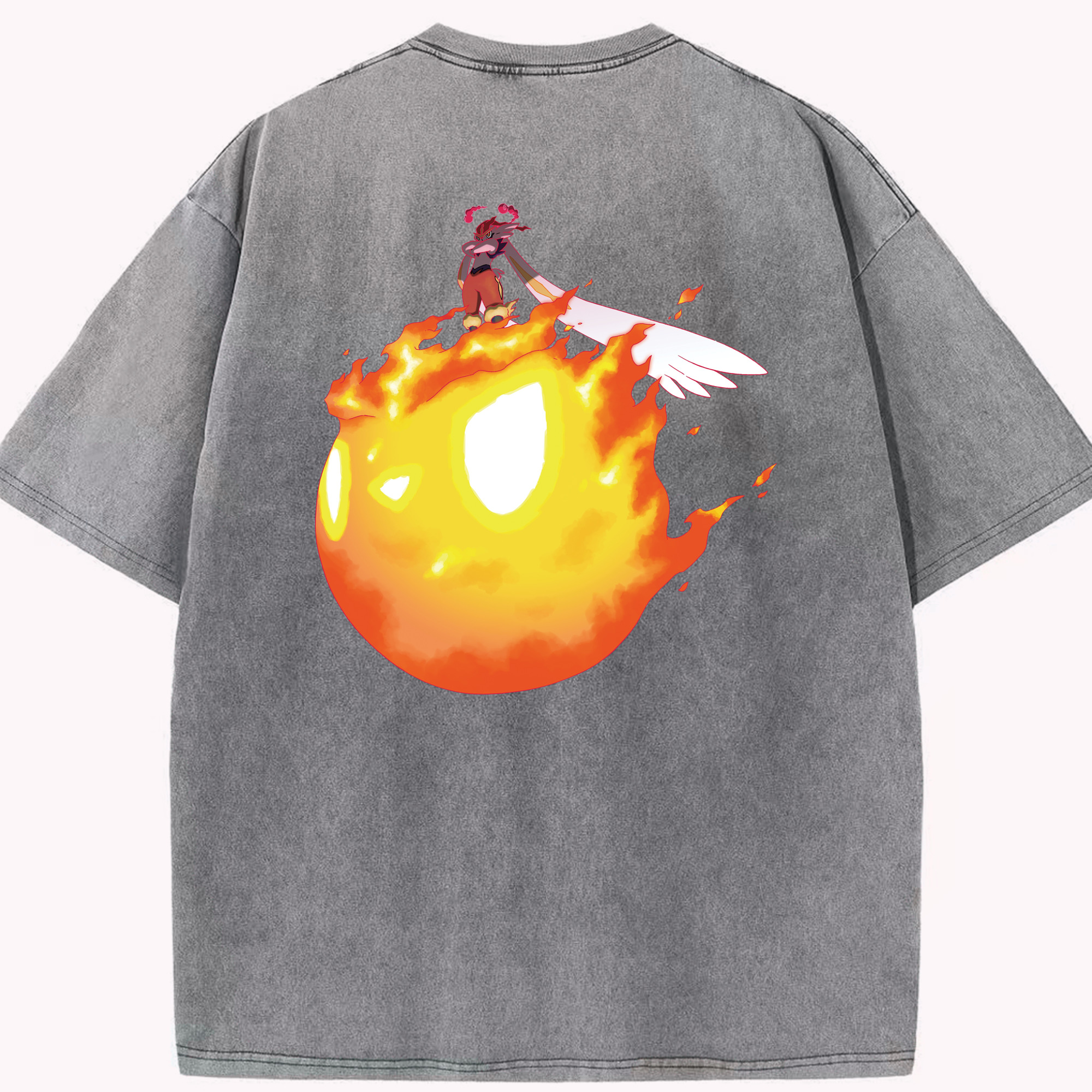 （画像用） ポケットモンスター Pokémon 綿100% ヴィンテージ風 半袖Tシャツ（背面プリント）