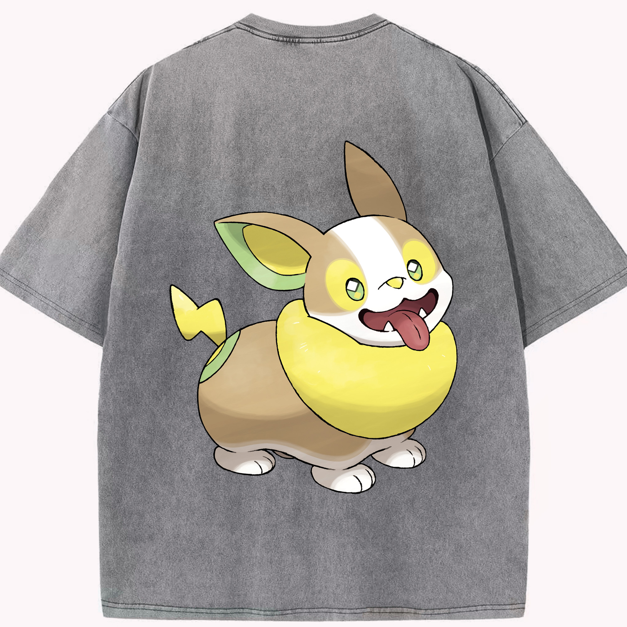 （画像用） ポケットモンスター Pokémon 綿100% ヴィンテージ風 半袖Tシャツ（背面プリント）