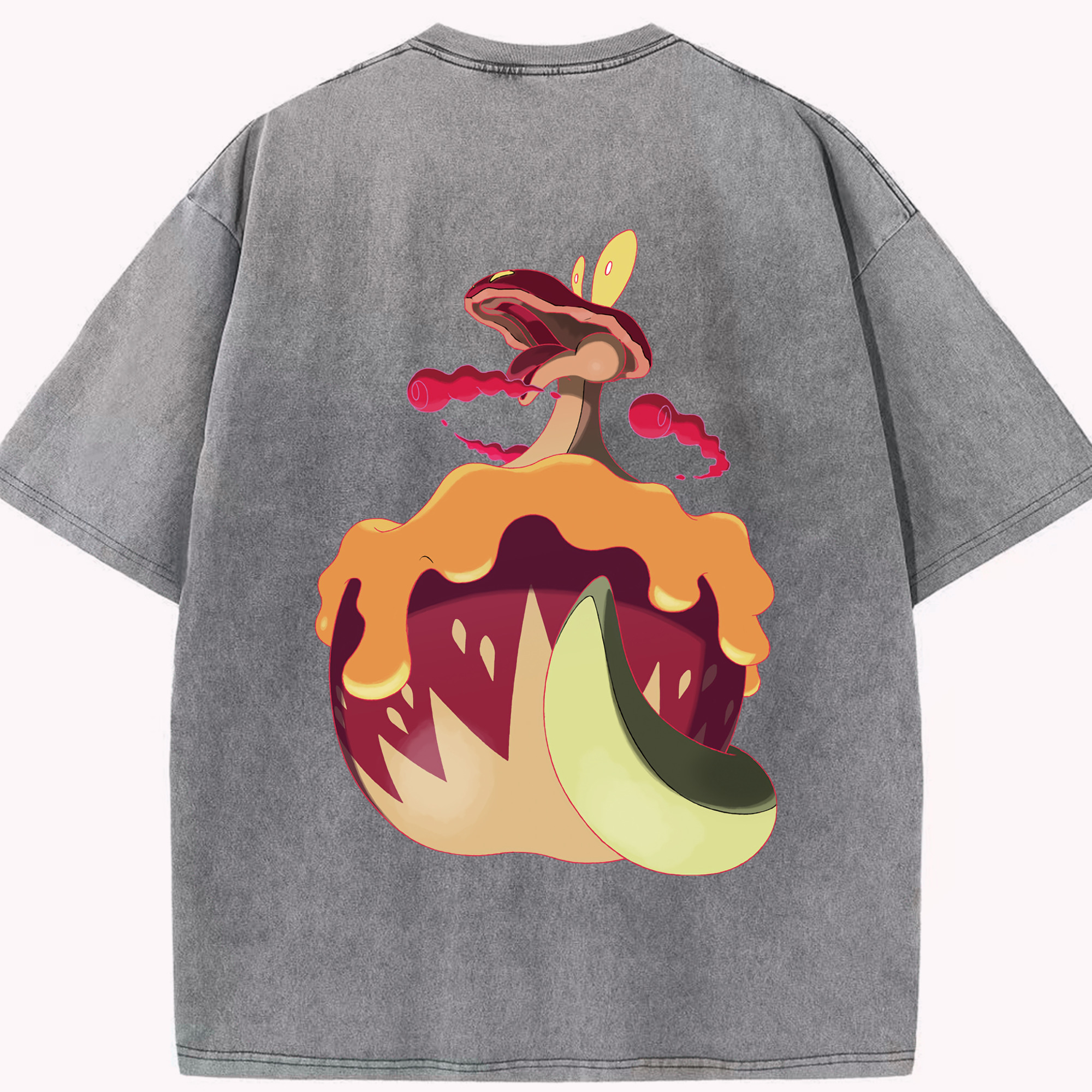 （画像用） ポケットモンスター Pokémon 綿100% ヴィンテージ風 半袖Tシャツ（背面プリント）