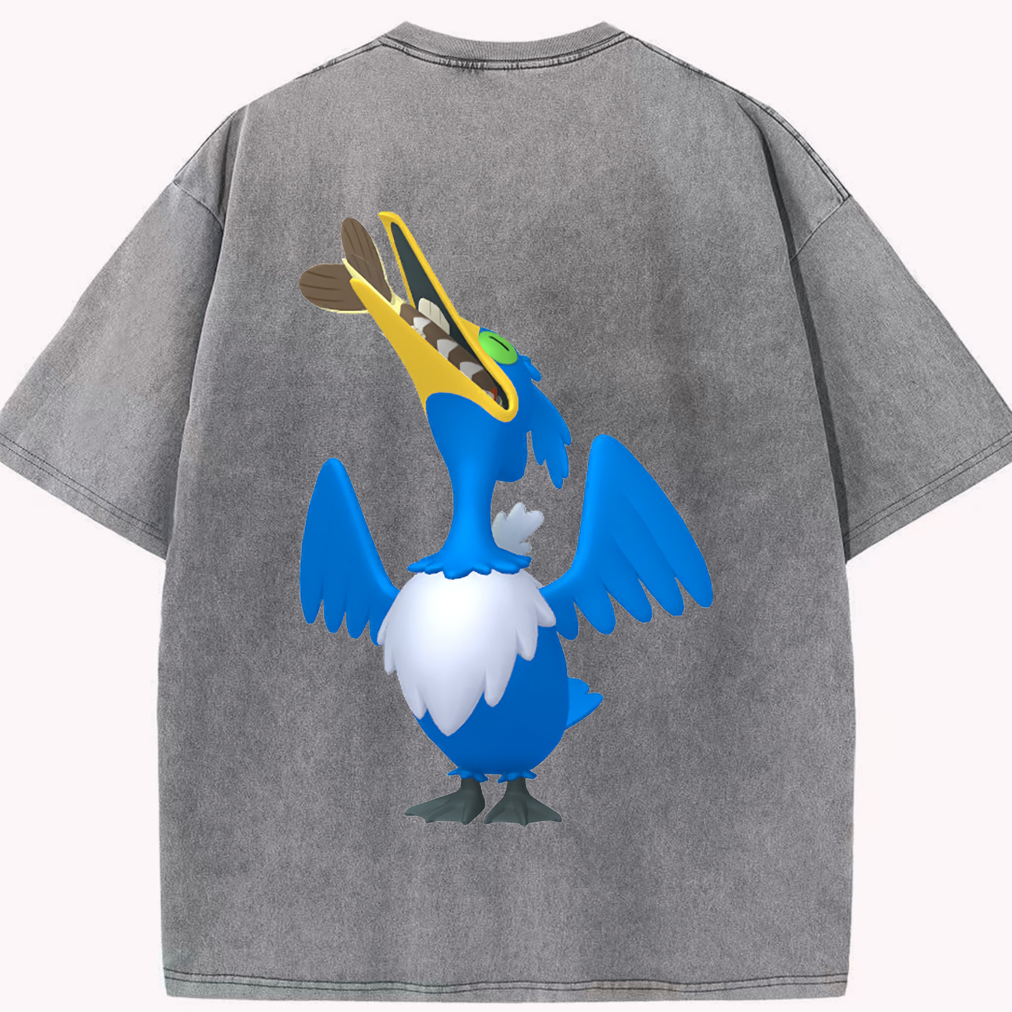 （画像用） ポケットモンスター Pokémon 綿100% ヴィンテージ風 半袖Tシャツ（背面プリント）
