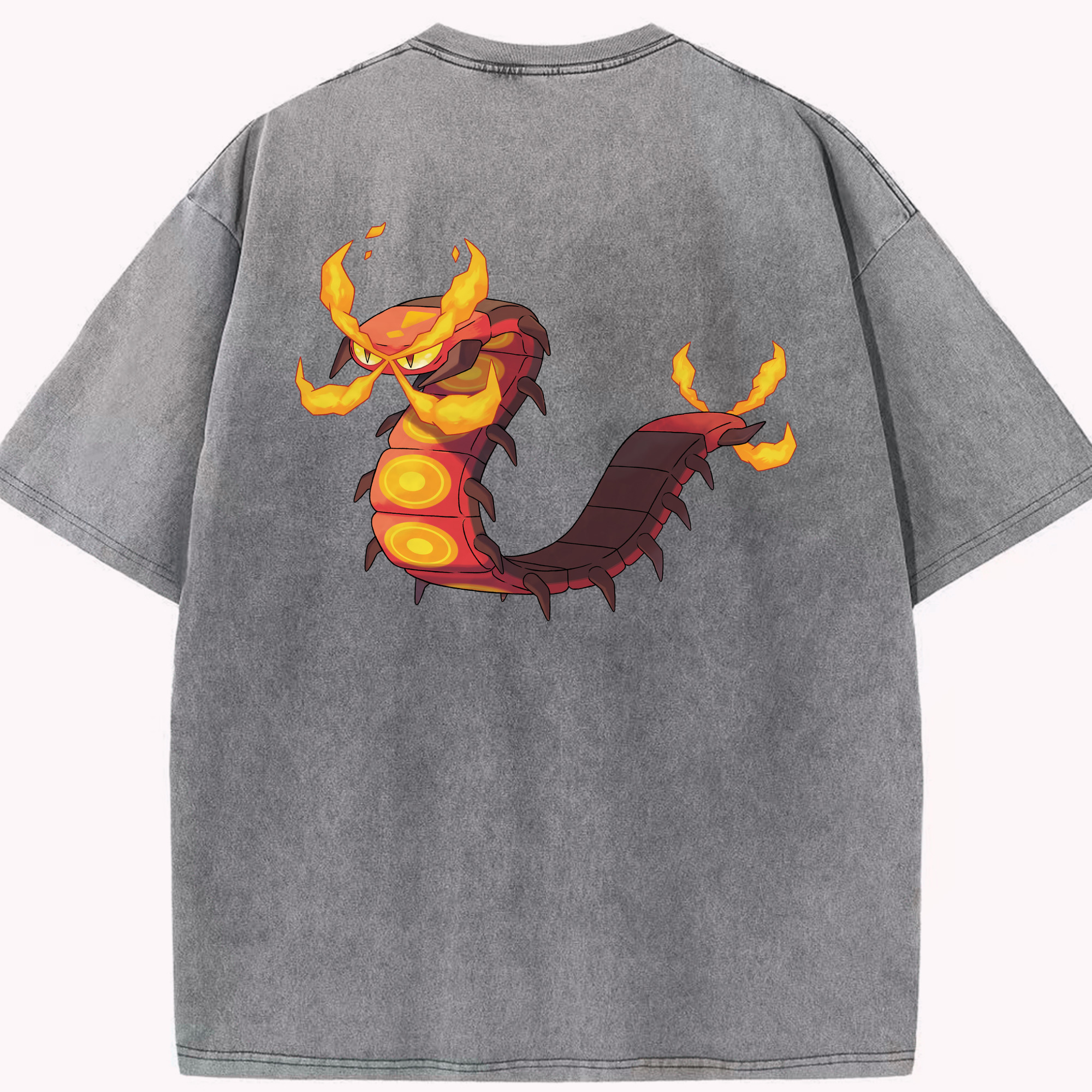 （画像用） ポケットモンスター Pokémon 綿100% ヴィンテージ風 半袖Tシャツ（背面プリント）