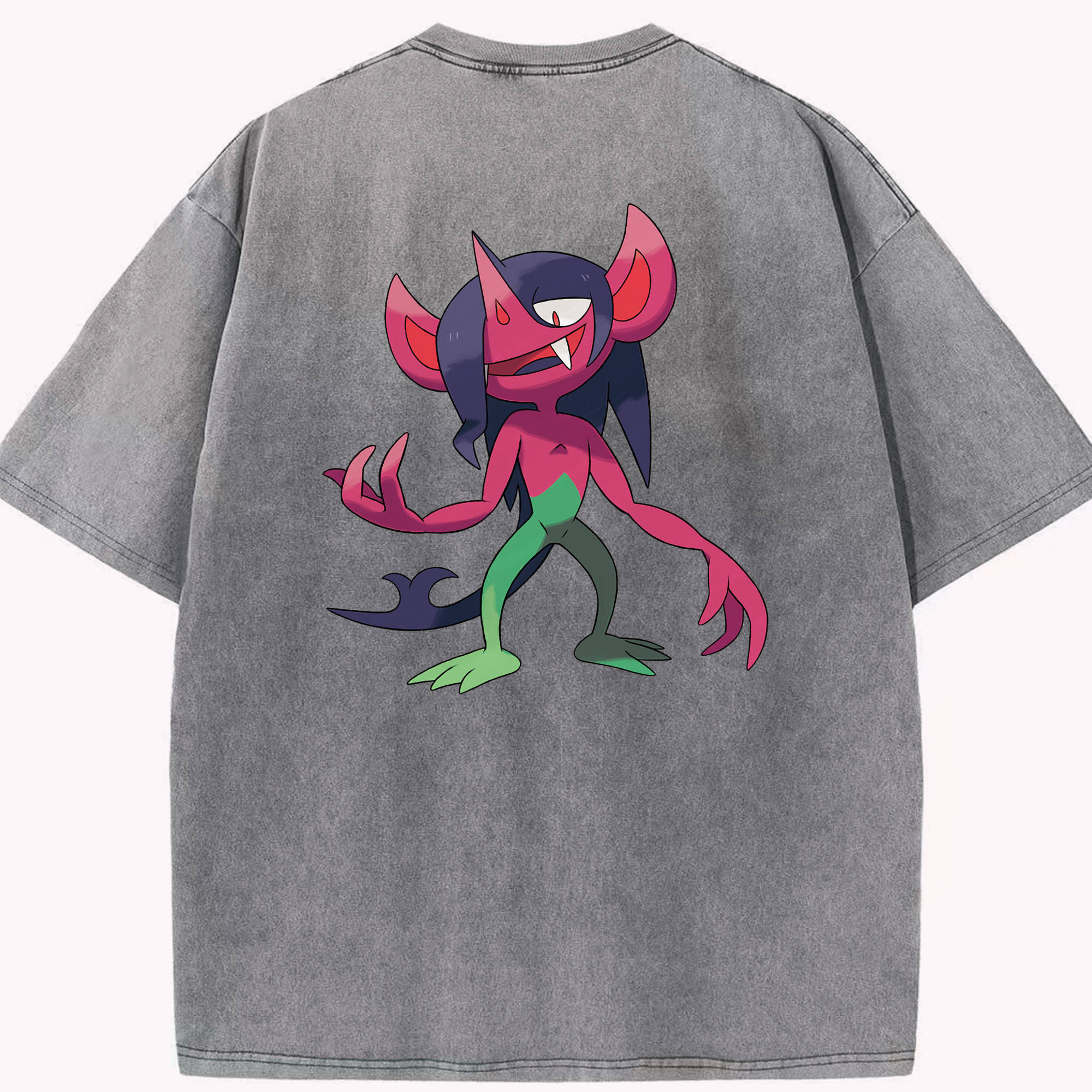 （画像用） ポケットモンスター Pokémon 綿100% ヴィンテージ風 半袖Tシャツ（背面プリント）