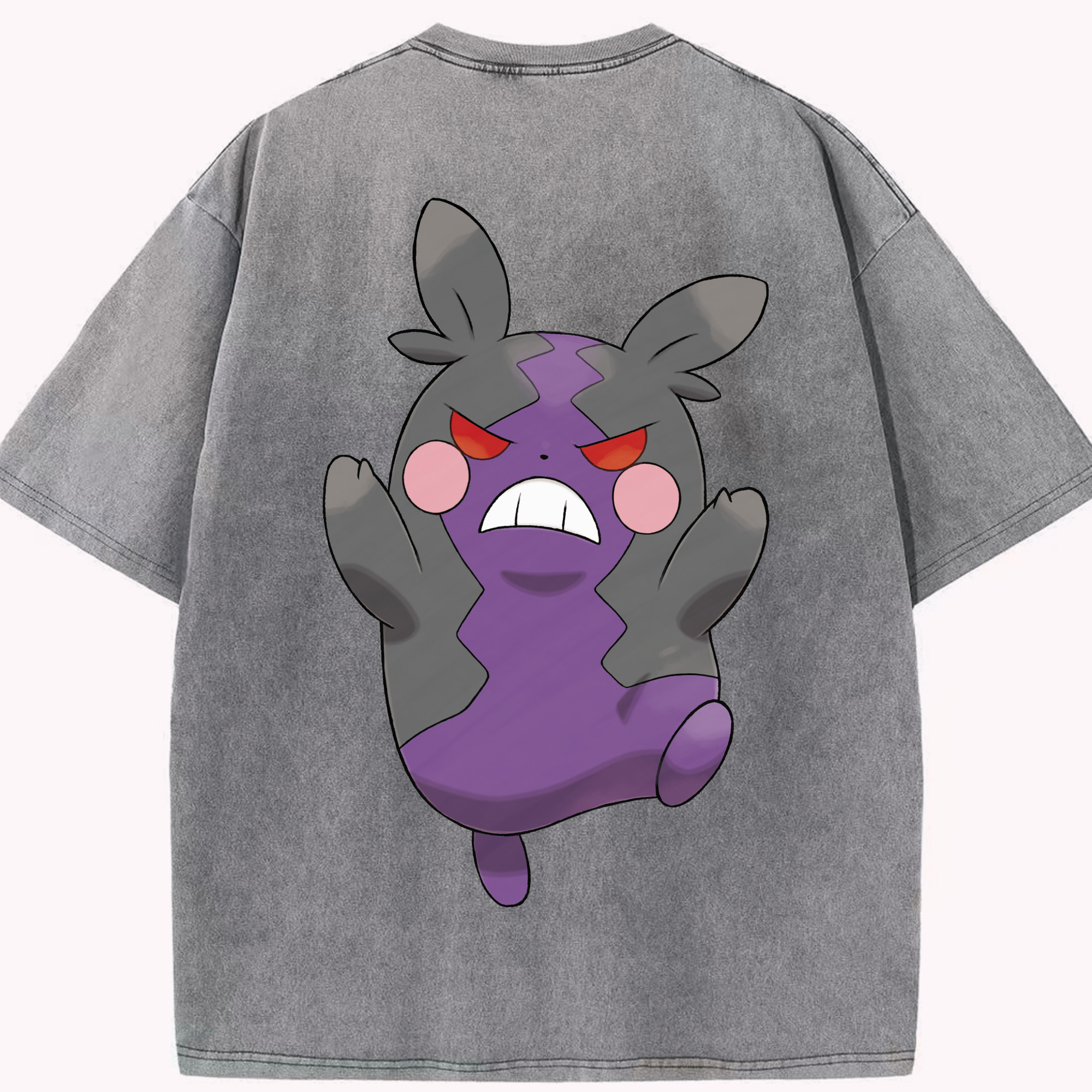 （画像用） ポケットモンスター Pokémon 綿100% ヴィンテージ風 半袖Tシャツ（背面プリント）
