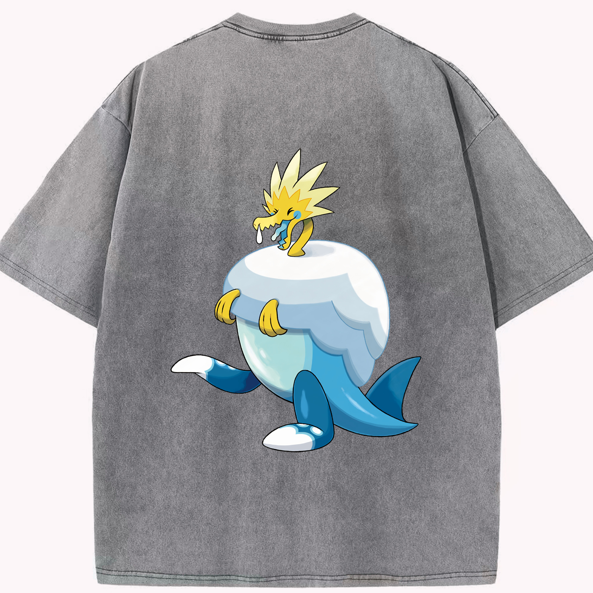 （画像用） ポケットモンスター Pokémon 綿100% ヴィンテージ風 半袖Tシャツ（背面プリント）