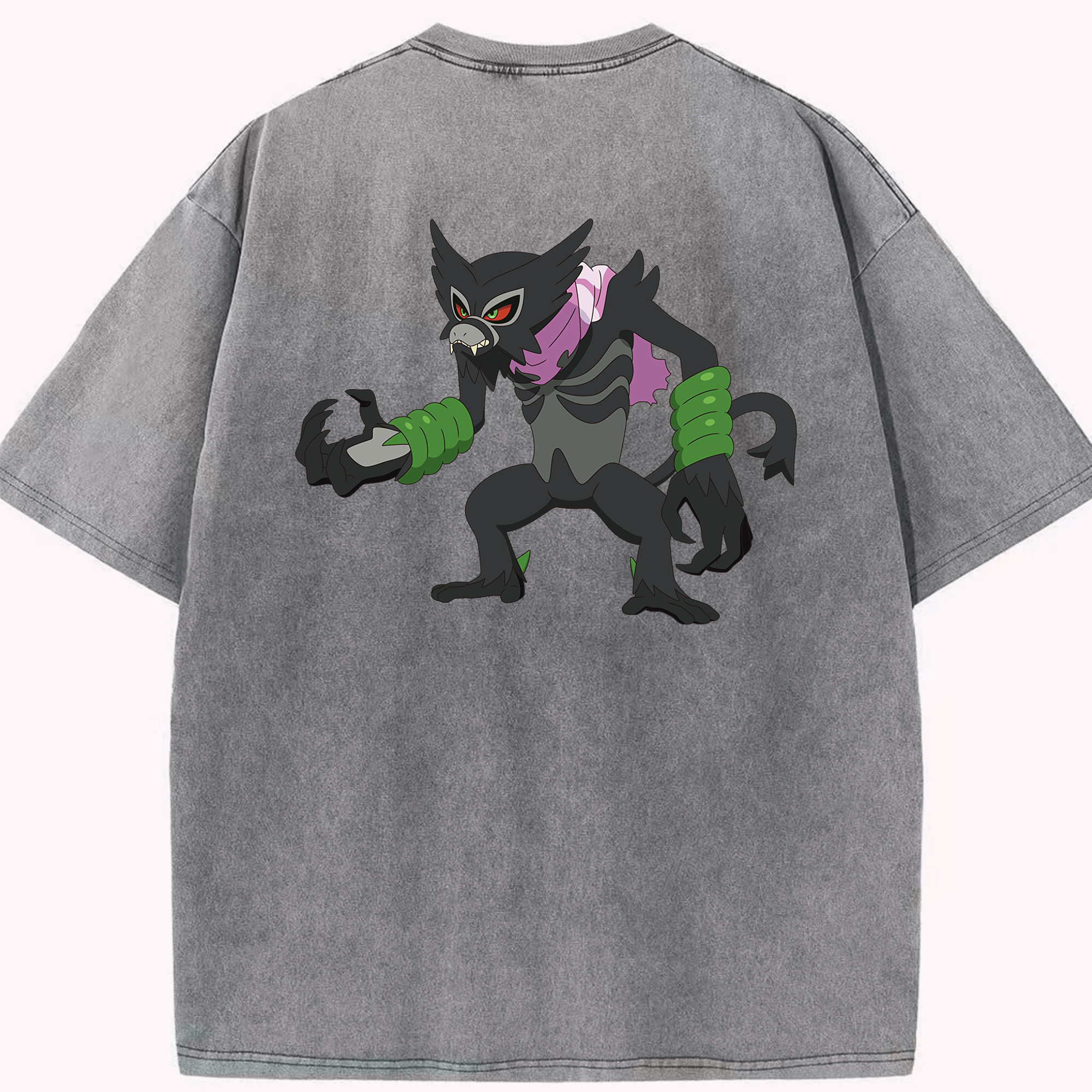 （画像用） ポケットモンスター Pokémon 綿100% ヴィンテージ風 半袖Tシャツ（背面プリント）