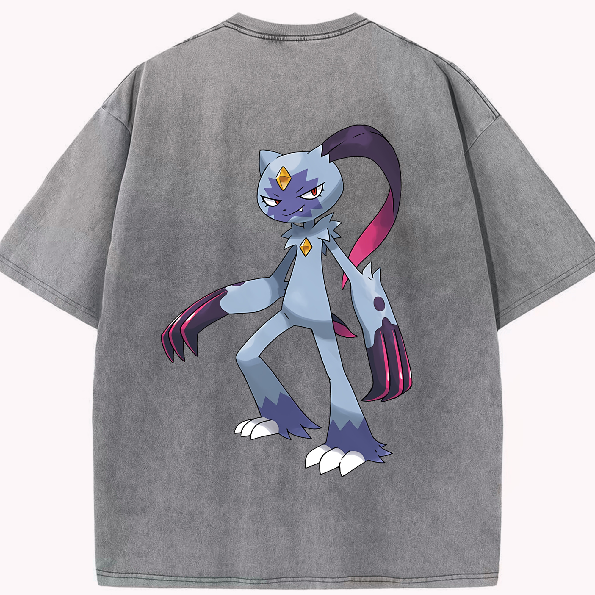 （画像用） ポケットモンスター Pokémon 綿100% ヴィンテージ風 半袖Tシャツ（背面プリント）