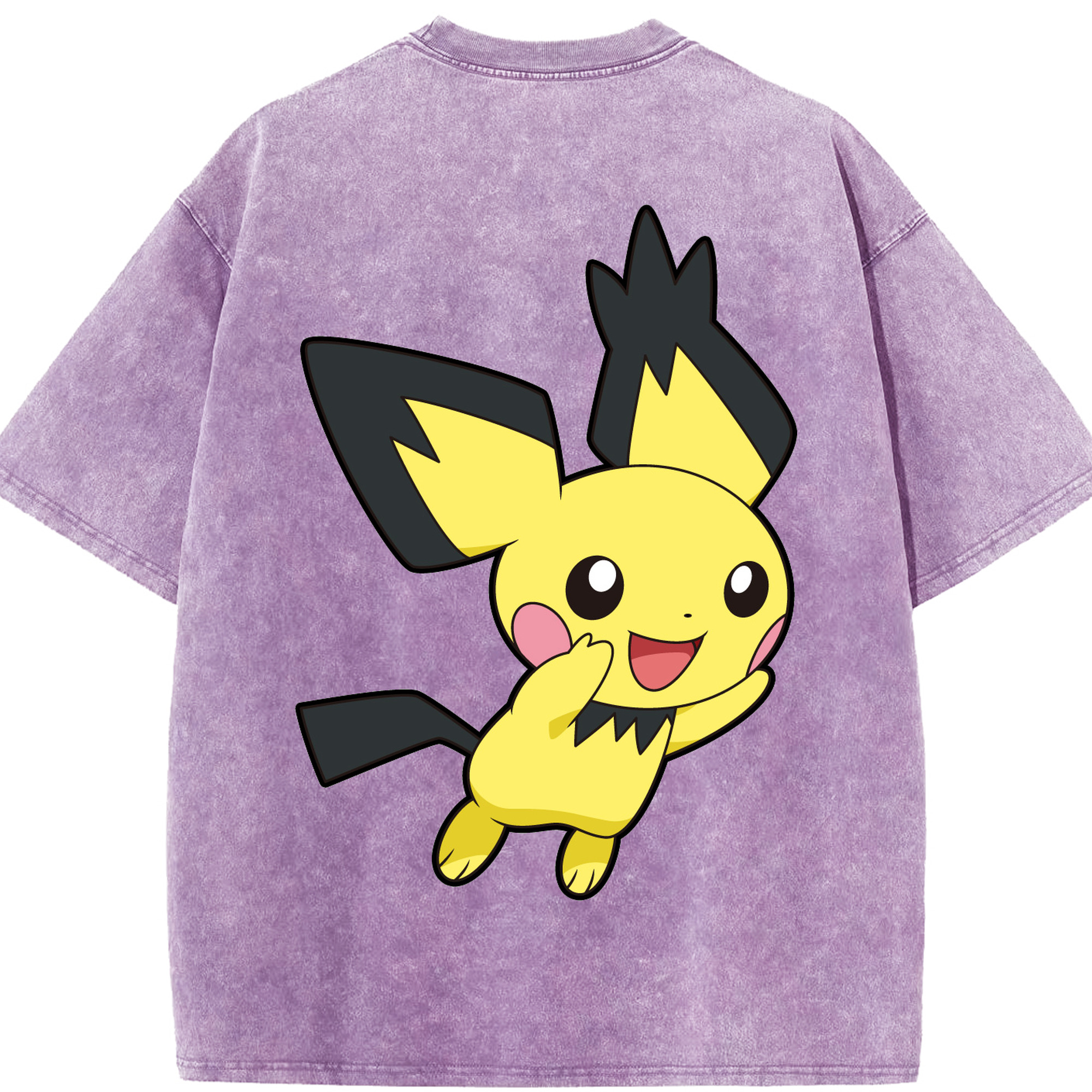 （画像用） ポケットモンスター Pokémon 綿100% ヴィンテージ風 半袖Tシャツ（背面プリント）