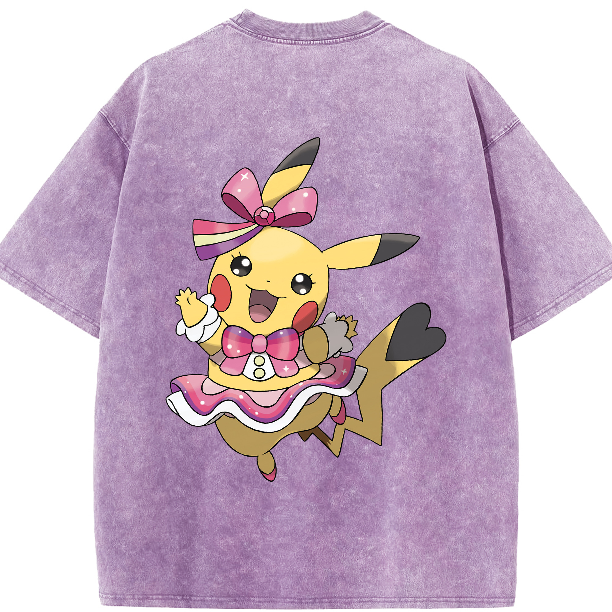 （画像用） ポケットモンスター Pokémon 綿100% ヴィンテージ風 半袖Tシャツ（背面プリント）