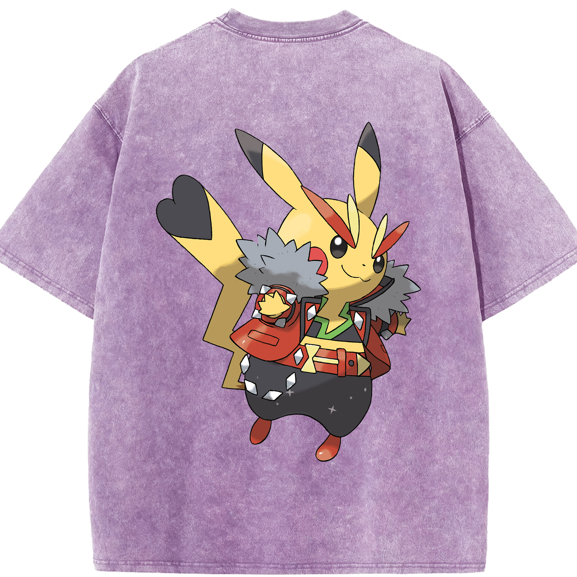 （画像用） ポケットモンスター Pokémon 綿100% ヴィンテージ風 半袖Tシャツ（背面プリント）