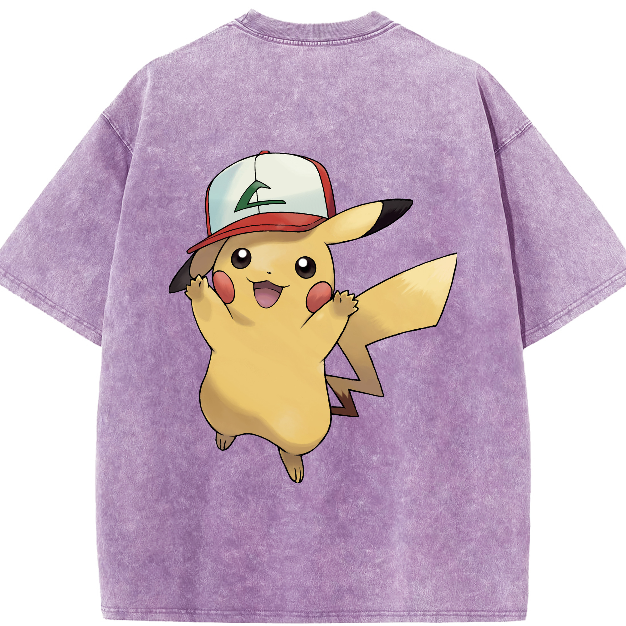 （画像用） ポケットモンスター Pokémon 綿100% ヴィンテージ風 半袖Tシャツ（背面プリント）