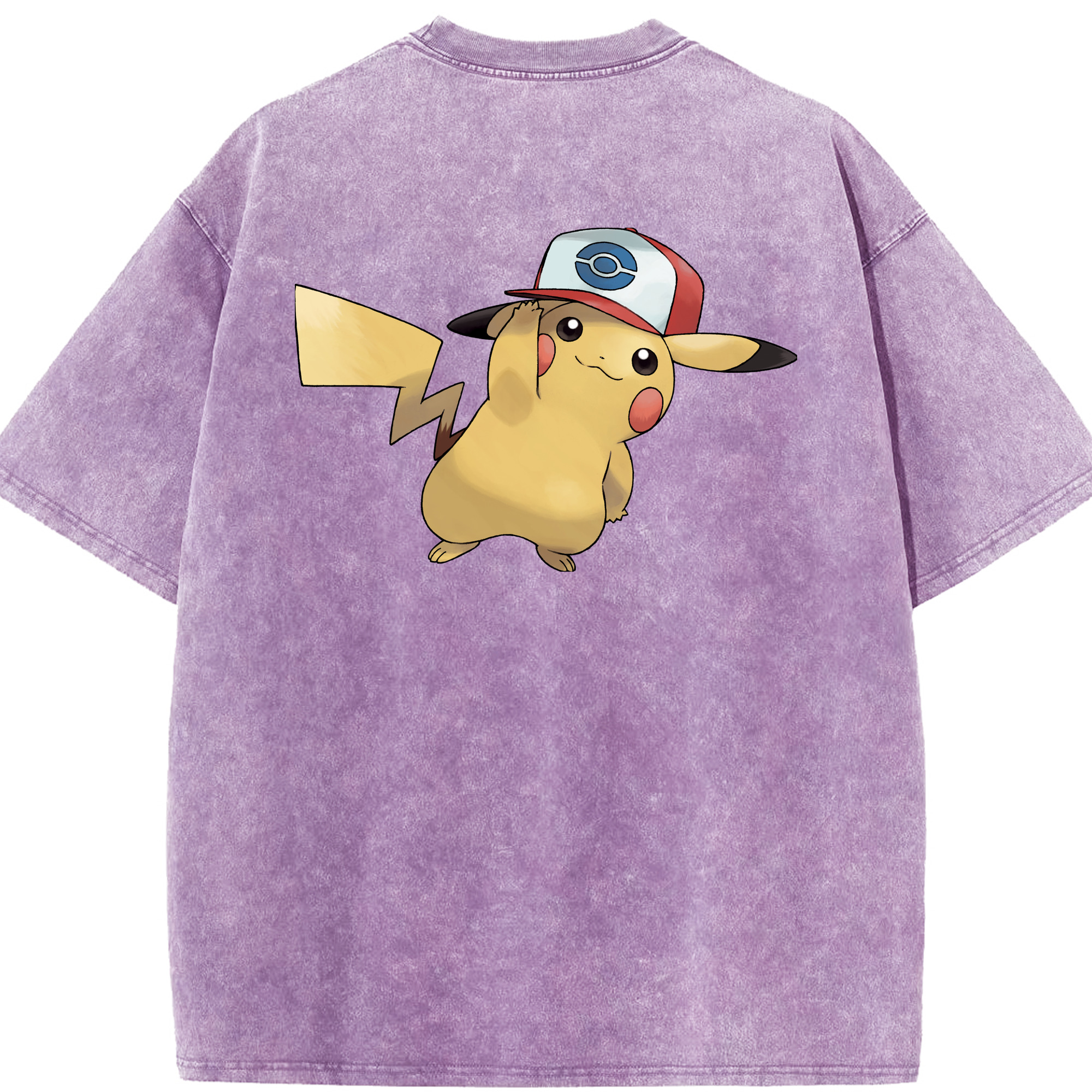 （画像用） ポケットモンスター Pokémon 綿100% ヴィンテージ風 半袖Tシャツ（背面プリント）