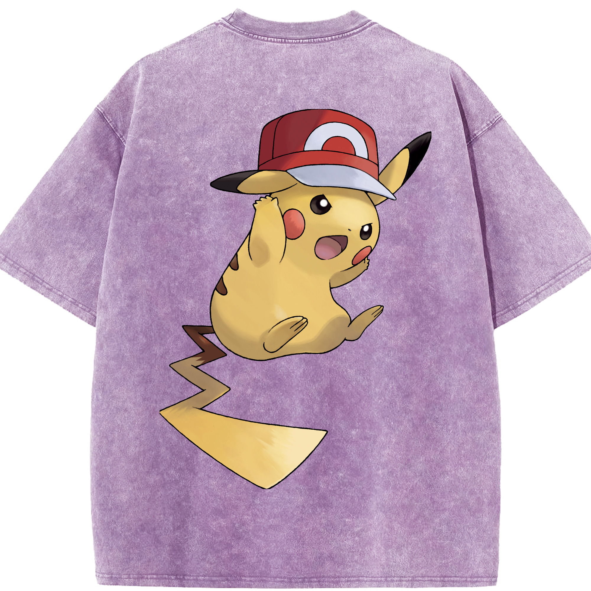 （画像用） ポケットモンスター Pokémon 綿100% ヴィンテージ風 半袖Tシャツ（背面プリント）