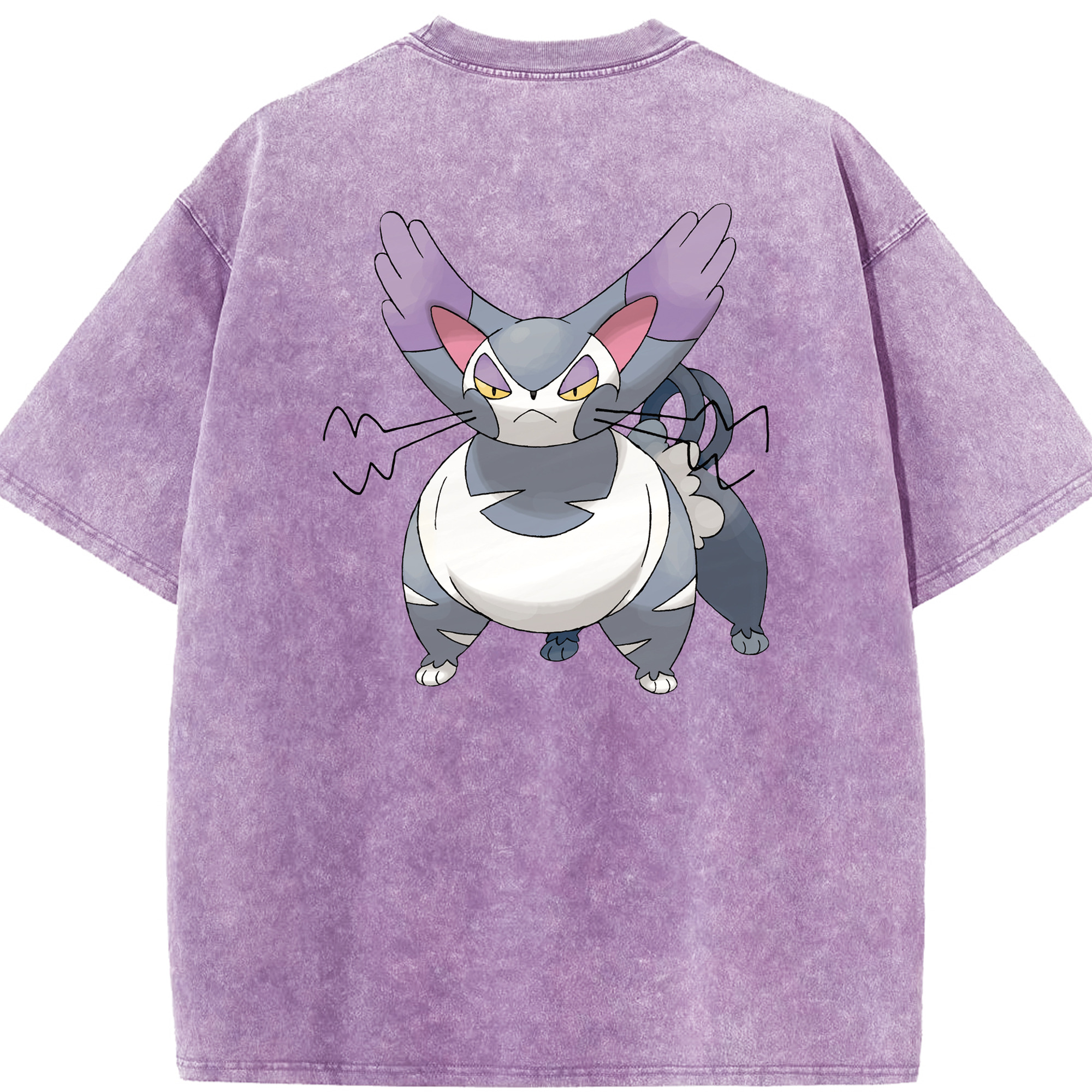 （画像用） ポケットモンスター Pokémon 綿100% ヴィンテージ風 半袖Tシャツ（背面プリント）