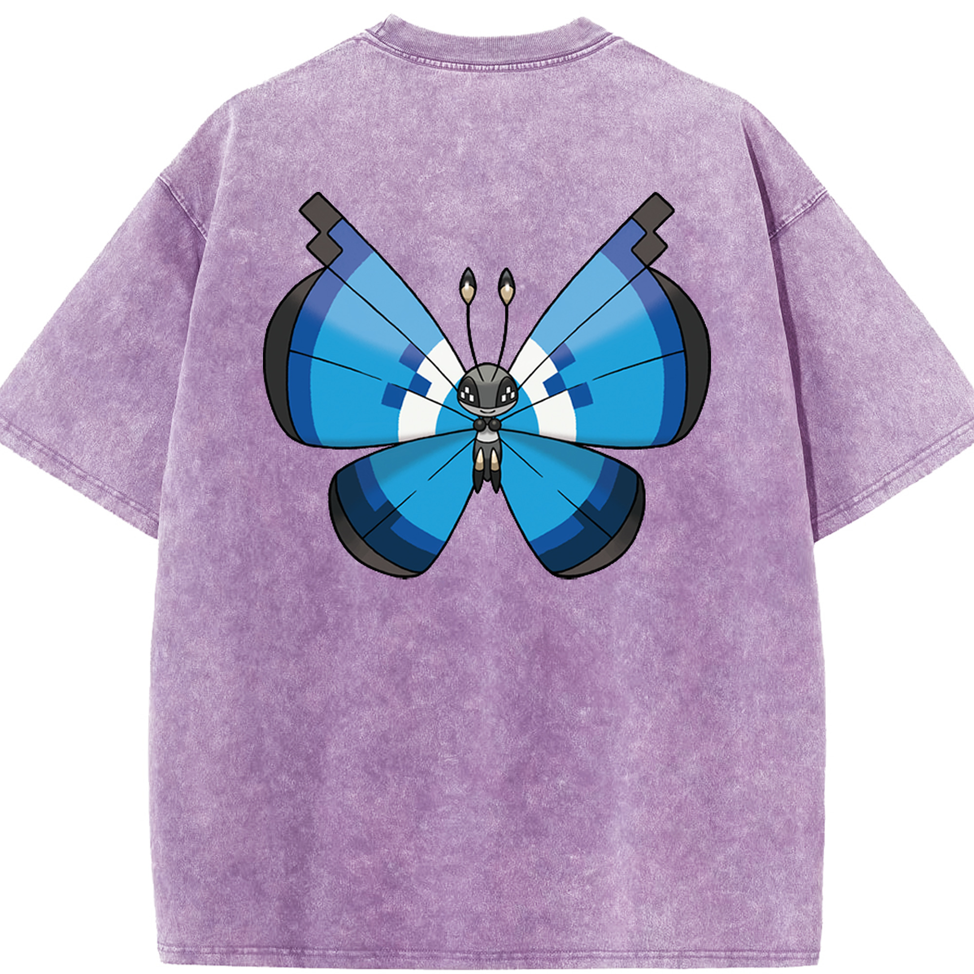 （画像用） ポケットモンスター Pokémon 綿100% ヴィンテージ風 半袖Tシャツ（背面プリント）