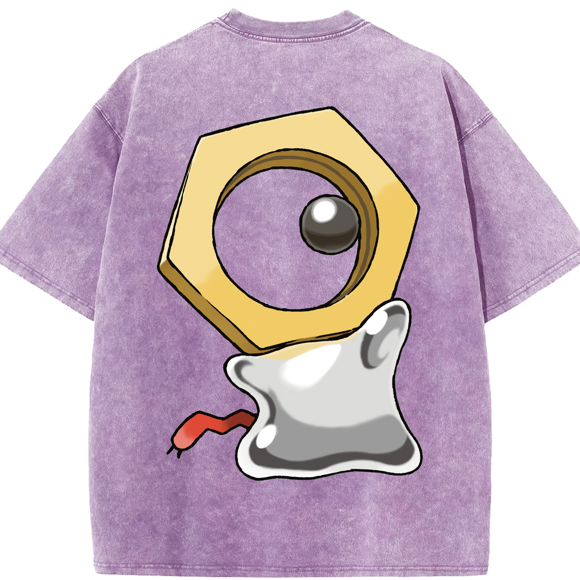 （画像用） ポケットモンスター Pokémon 綿100% ヴィンテージ風 半袖Tシャツ（背面プリント）