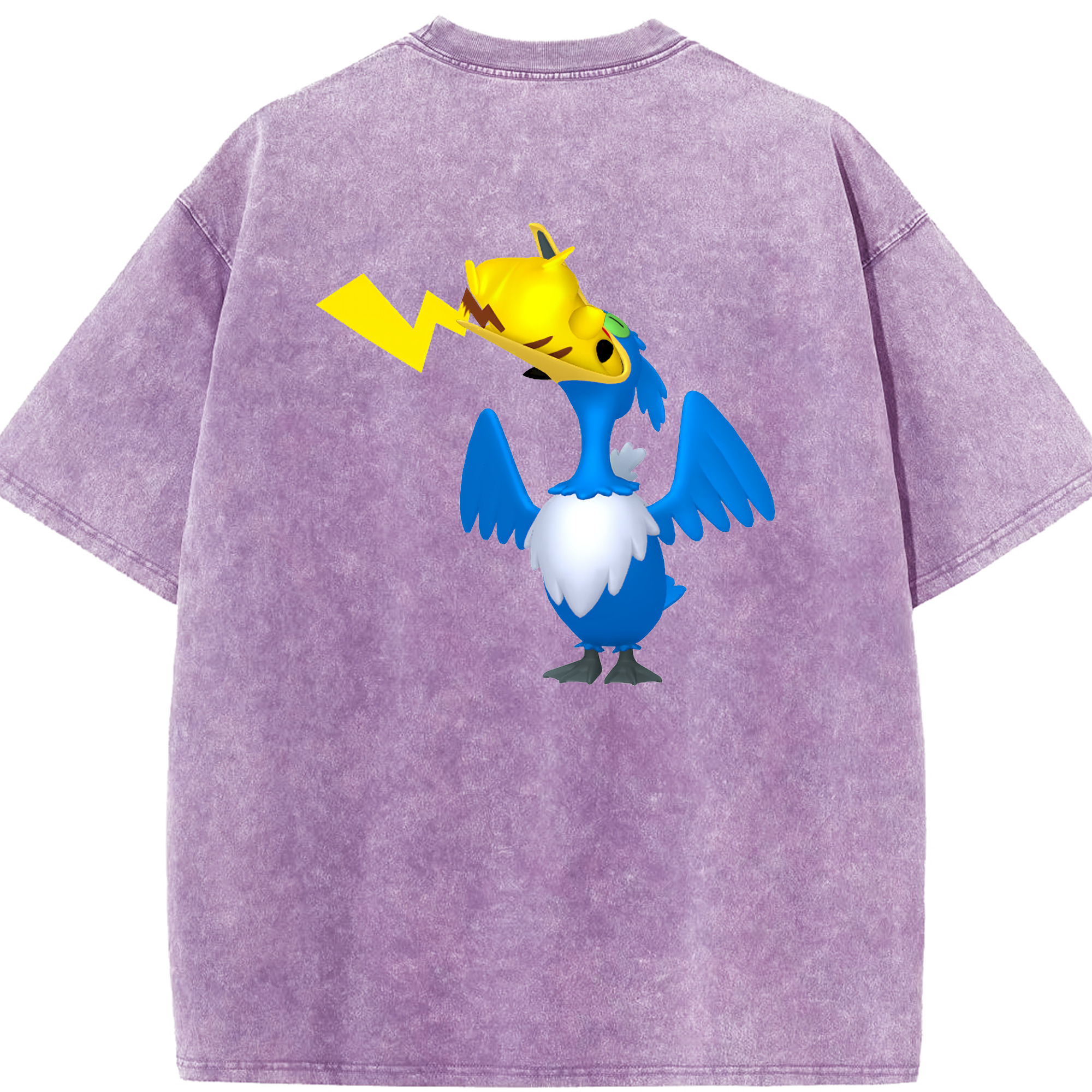 （画像用） ポケットモンスター Pokémon 綿100% ヴィンテージ風 半袖Tシャツ（背面プリント）