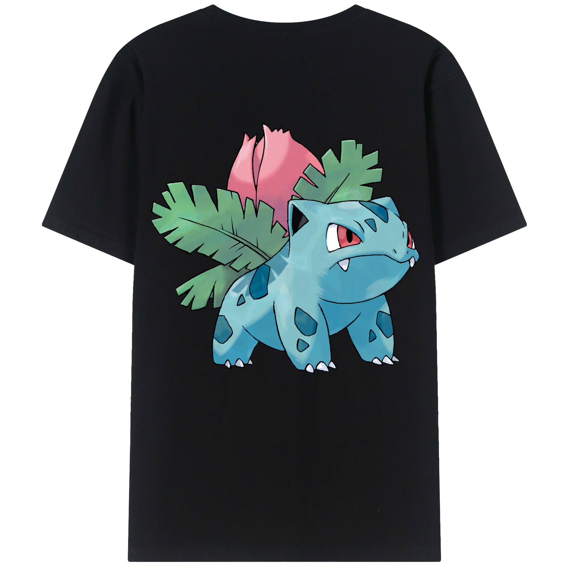 （画像用） ポケットモンスター Pokémon 綿100％ メンズ半袖Tシャツ（バックプリント） 通気性