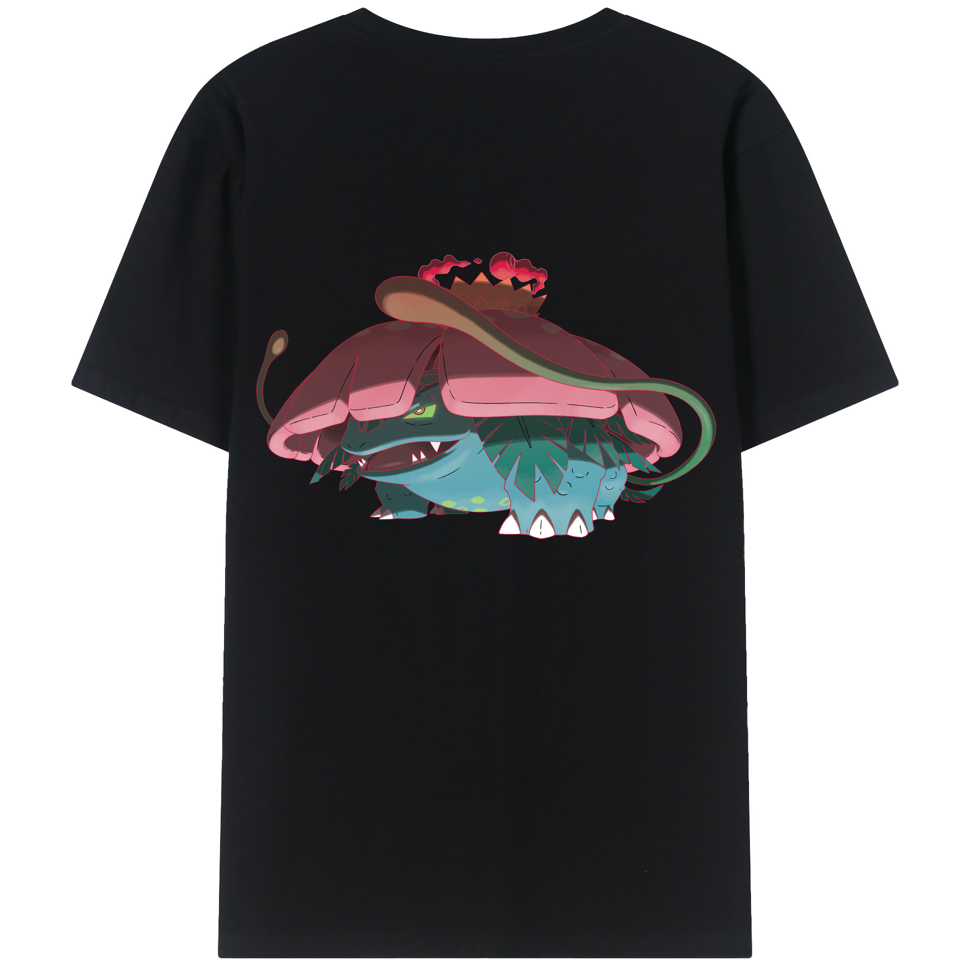 （画像用） ポケットモンスター Pokémon 綿100％ メンズ半袖Tシャツ（バックプリント） 通気性