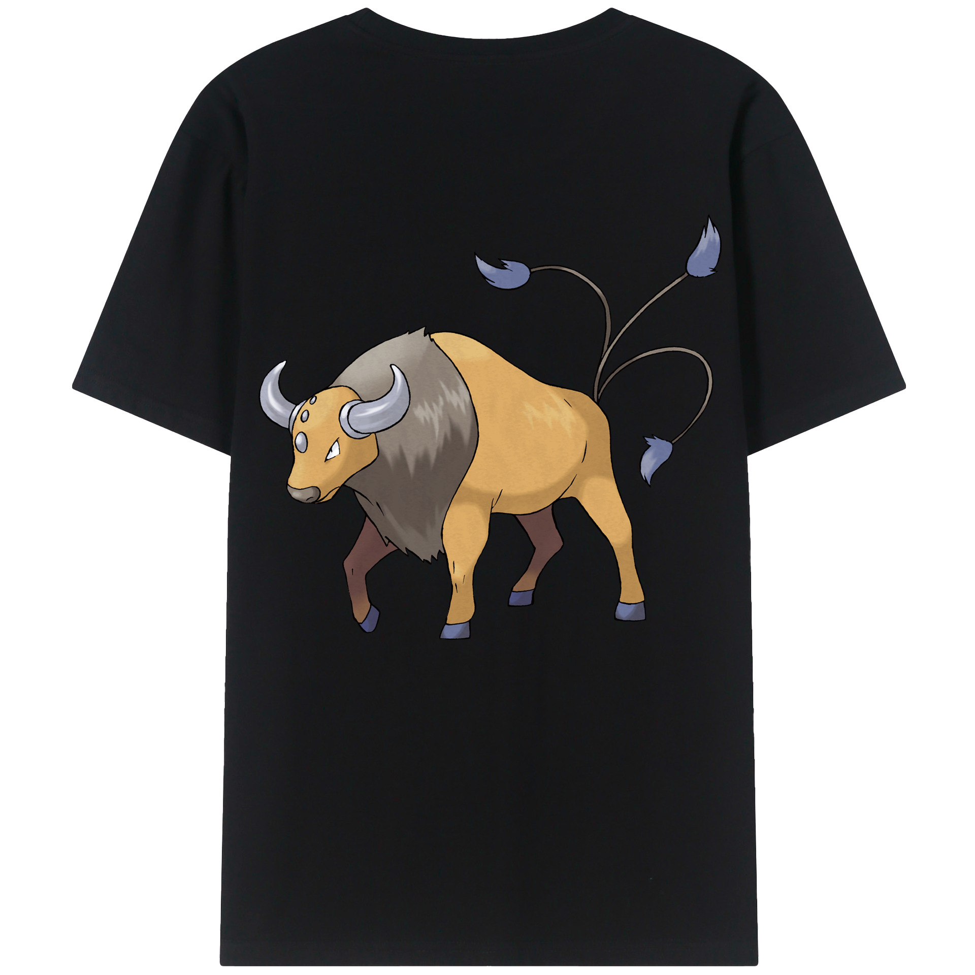（画像用） ポケットモンスター Pokémon 綿100％ メンズ半袖Tシャツ（バックプリント） 通気性