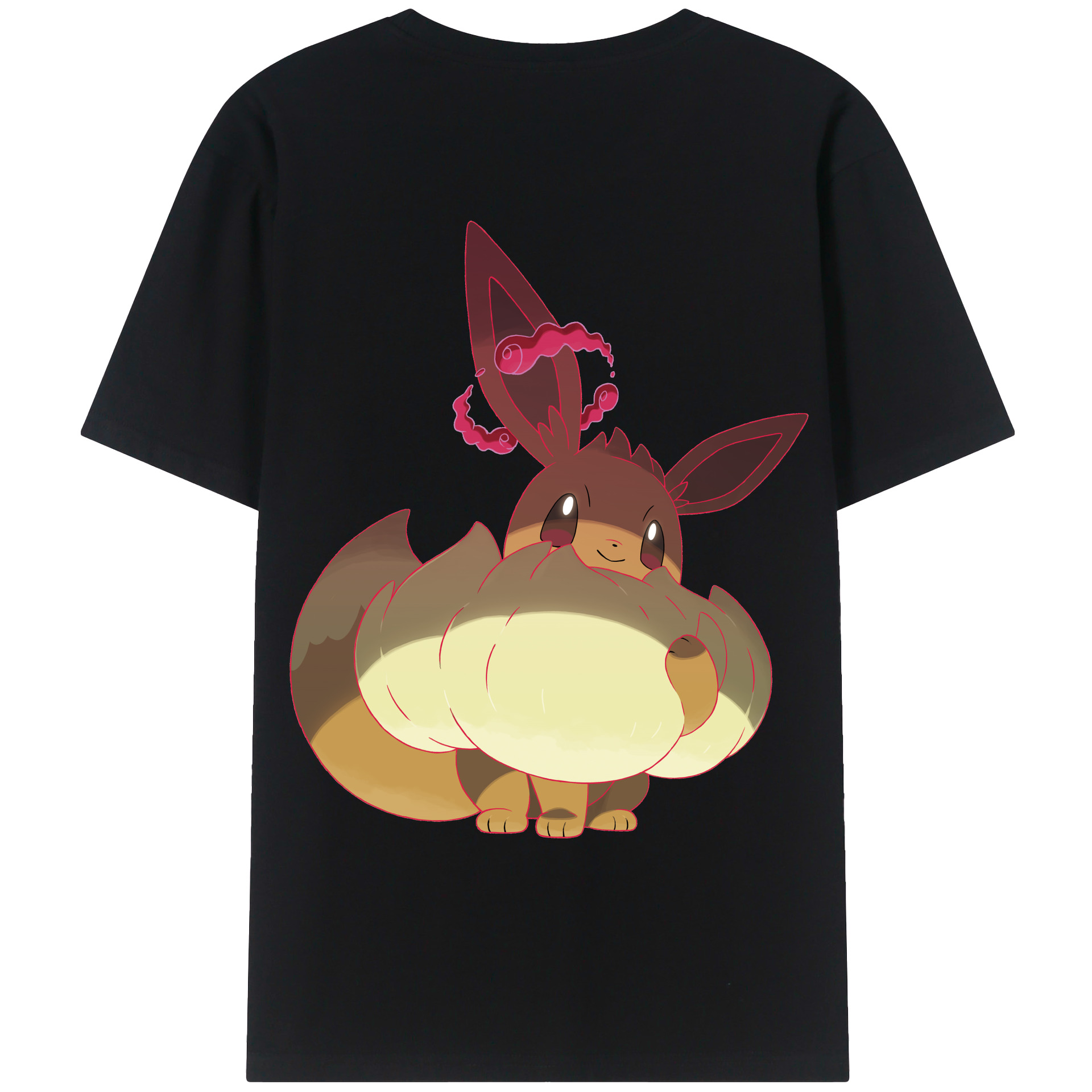 （画像用） ポケットモンスター Pokémon 綿100％ メンズ半袖Tシャツ（バックプリント） 通気性