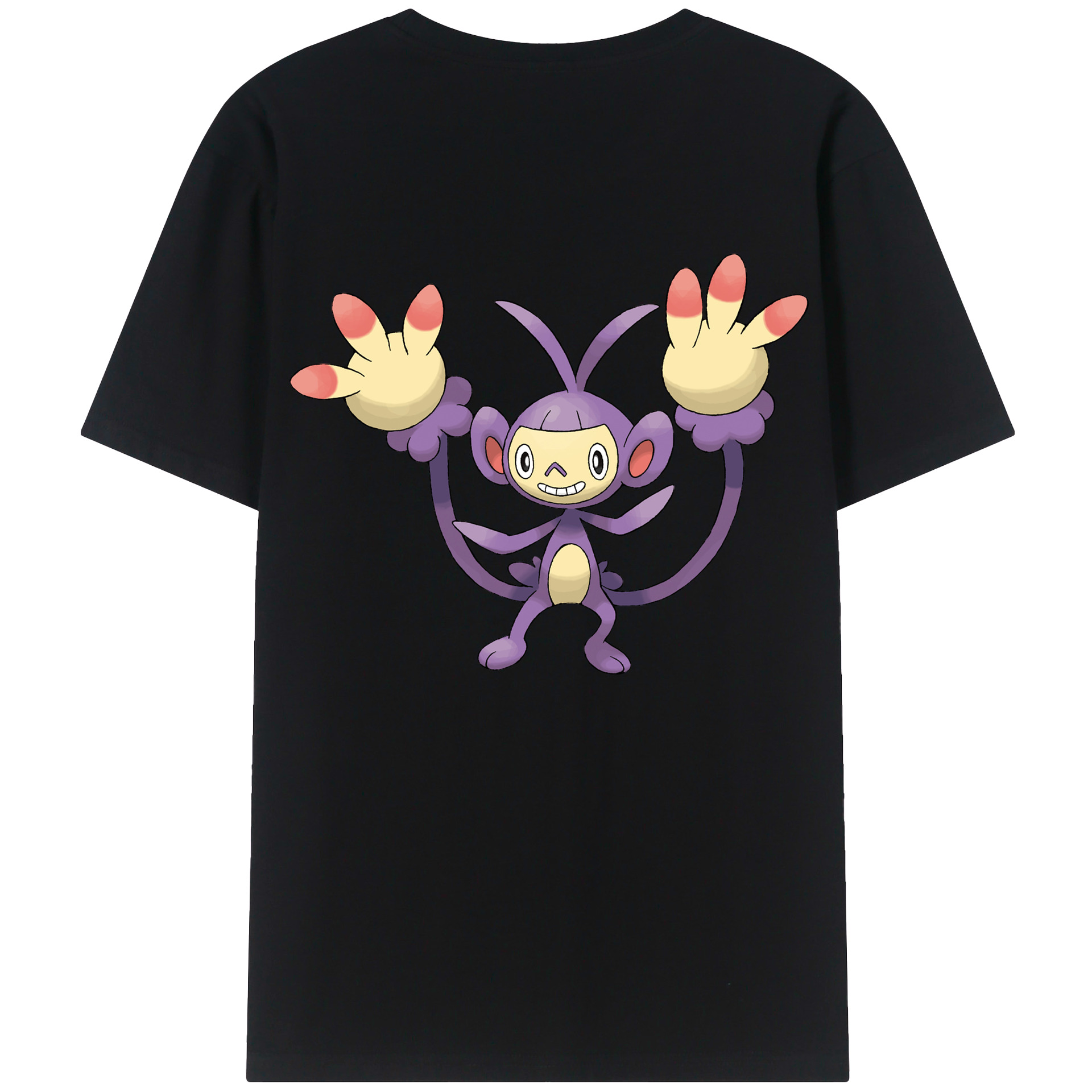 （画像用） ポケットモンスター Pokémon 綿100％ メンズ半袖Tシャツ（バックプリント） 通気性