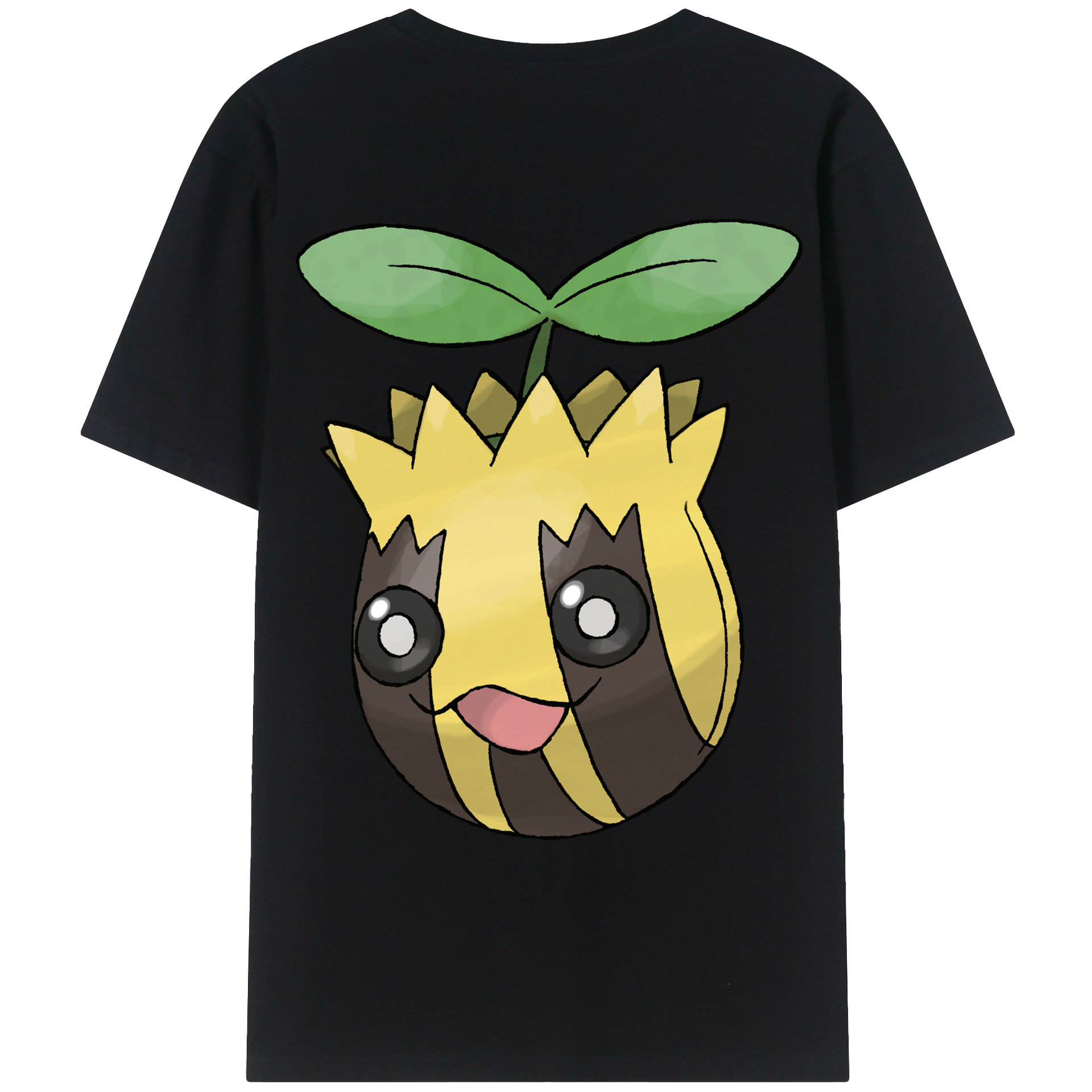 （画像用） ポケットモンスター Pokémon 綿100％ メンズ半袖Tシャツ（バックプリント） 通気性