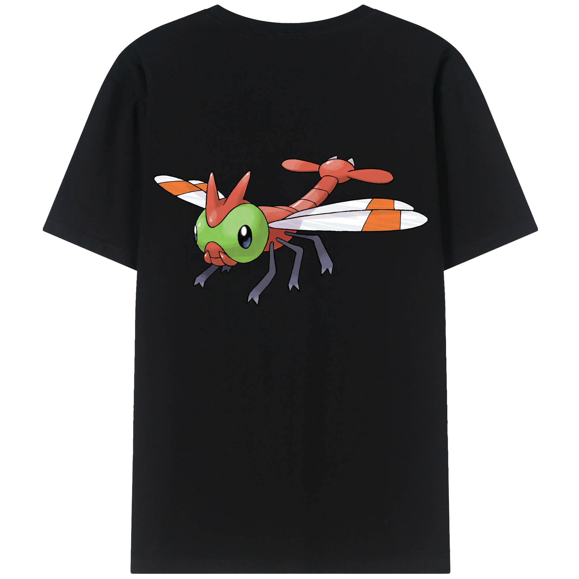 （画像用） ポケットモンスター Pokémon 綿100％ メンズ半袖Tシャツ（バックプリント） 通気性