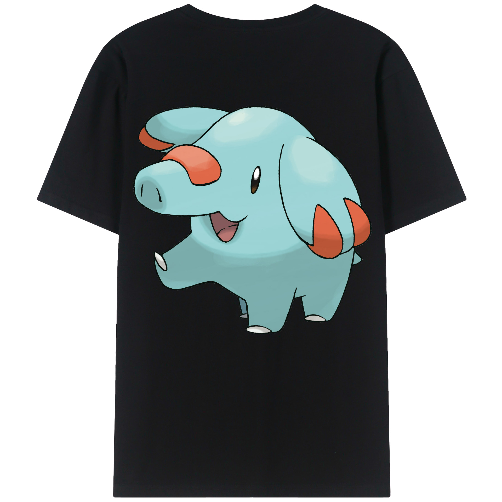 （画像用） ポケットモンスター Pokémon 綿100％ メンズ半袖Tシャツ（バックプリント） 通気性
