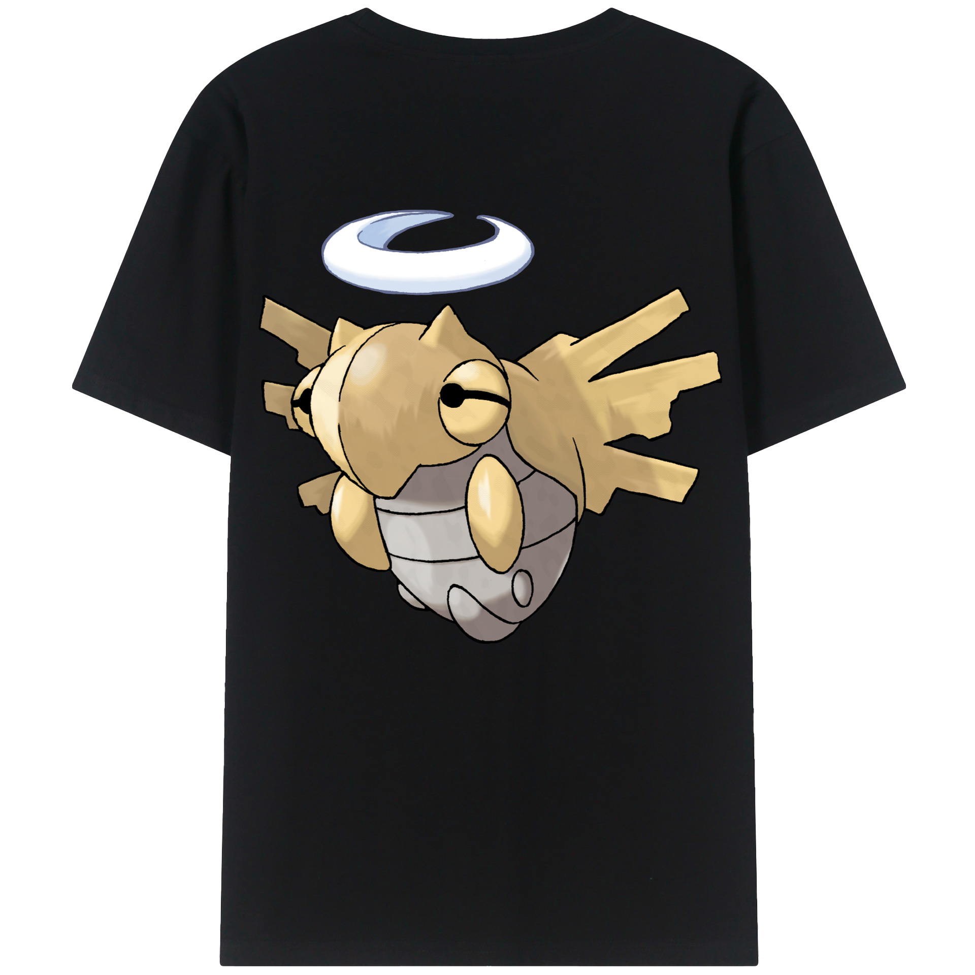 （画像用） ポケットモンスター Pokémon 綿100％ メンズ半袖Tシャツ（バックプリント） 通気性