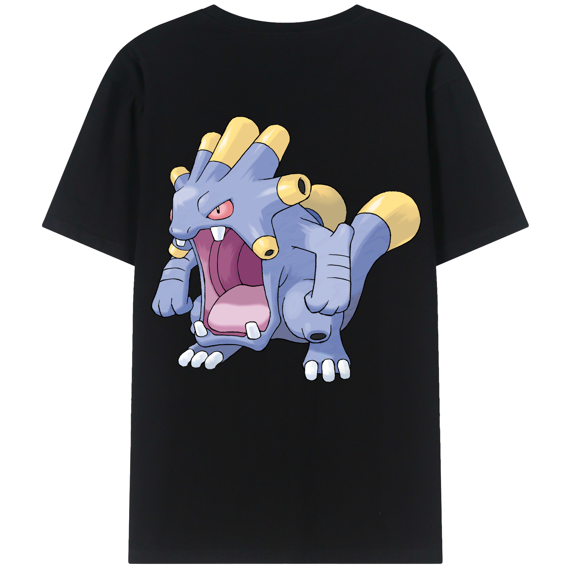 （画像用） ポケットモンスター Pokémon 綿100％ メンズ半袖Tシャツ（バックプリント） 通気性