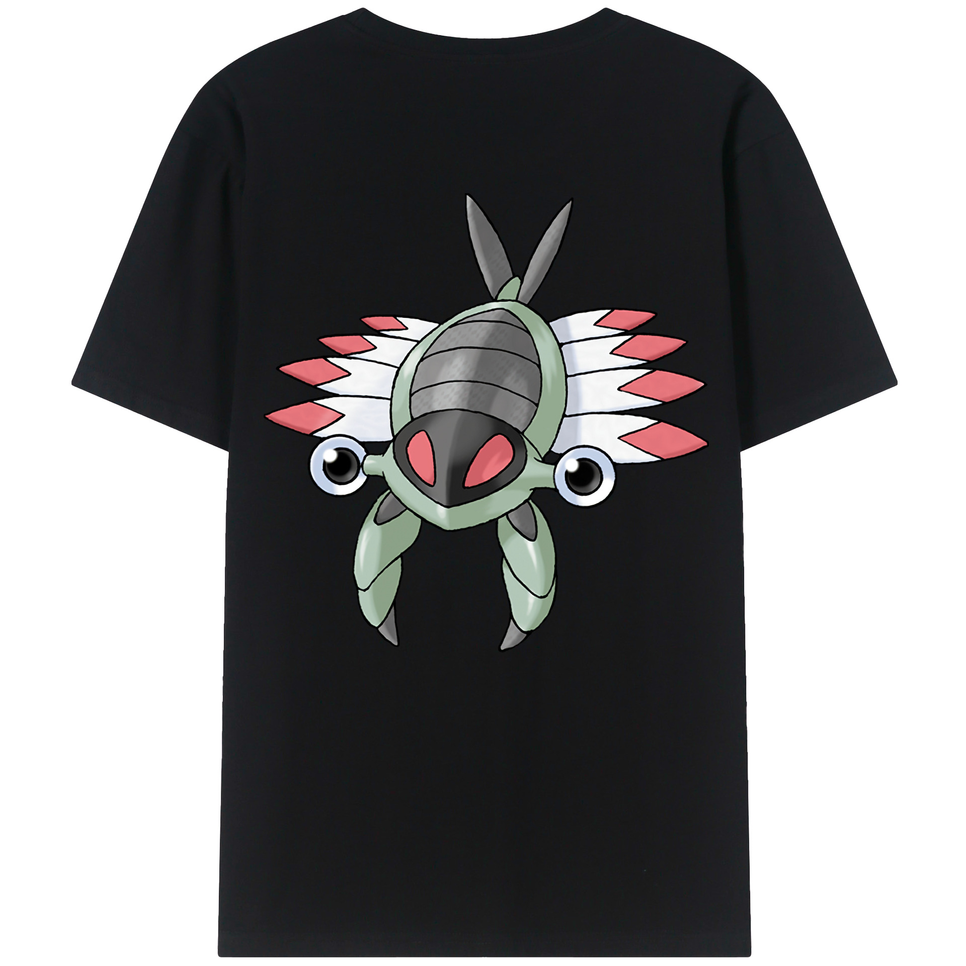 （画像用） ポケットモンスター Pokémon 綿100％ メンズ半袖Tシャツ（バックプリント） 通気性