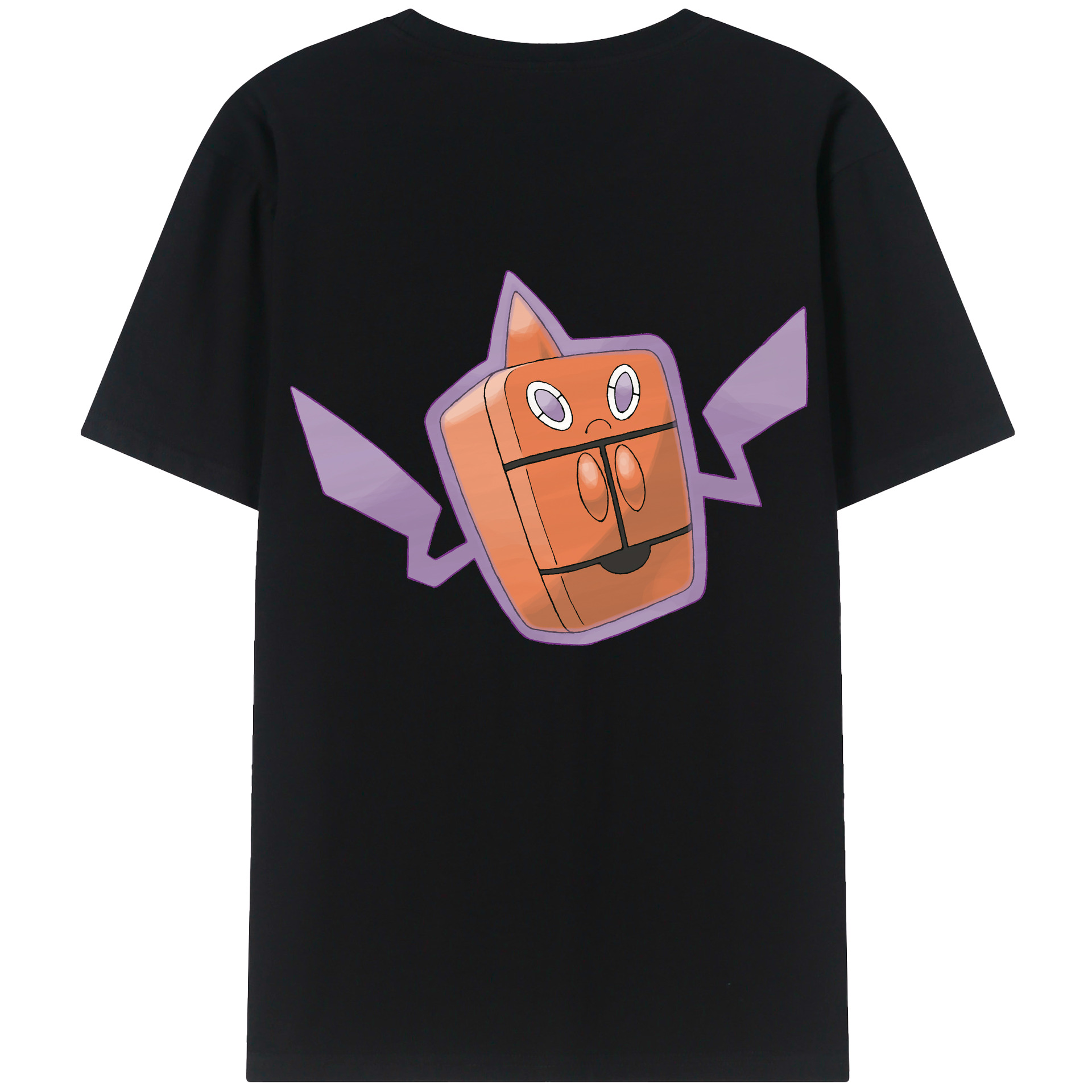 （画像用） ポケットモンスター Pokémon 綿100％ メンズ半袖Tシャツ（バックプリント） 通気性