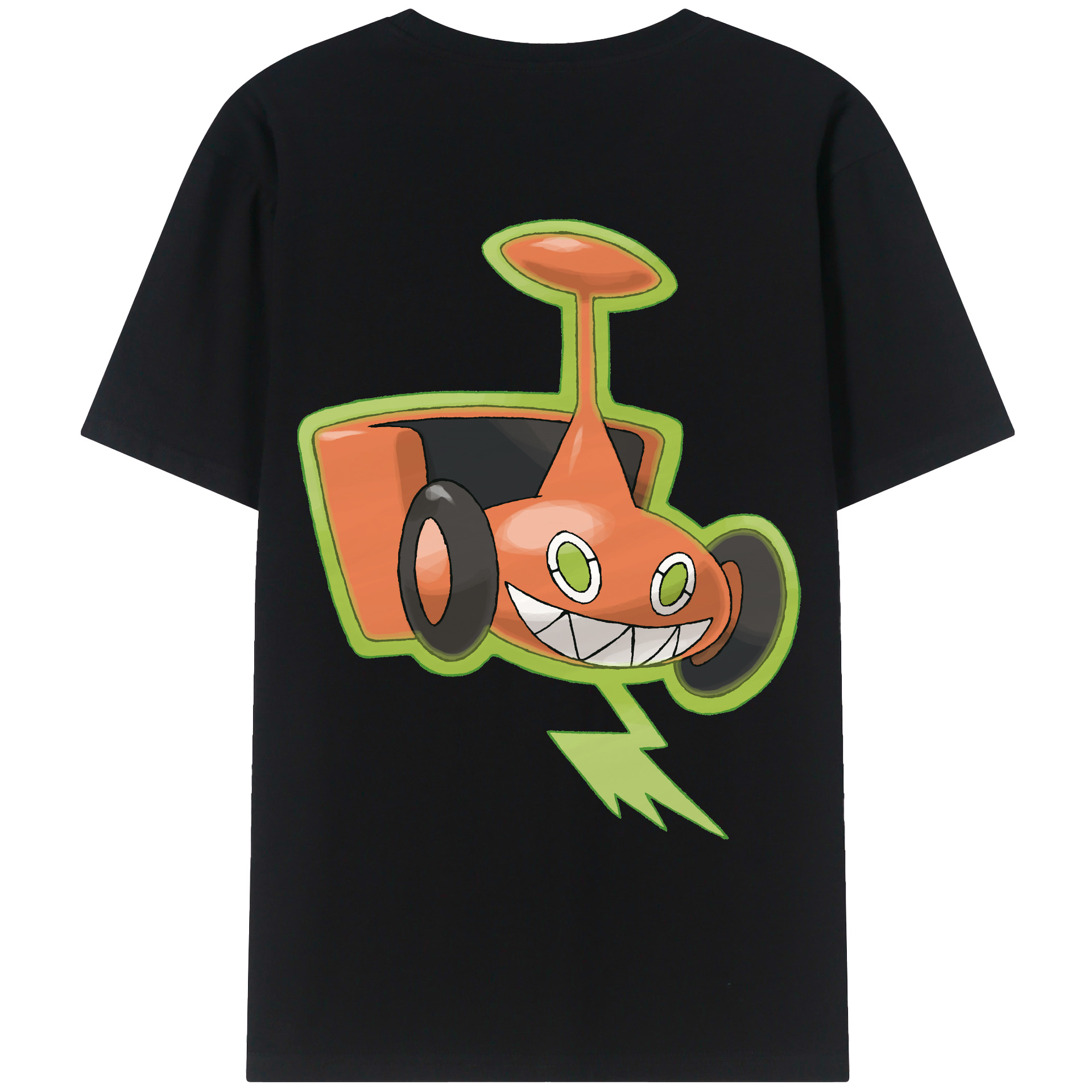 （画像用） ポケットモンスター Pokémon 綿100％ メンズ半袖Tシャツ（バックプリント） 通気性