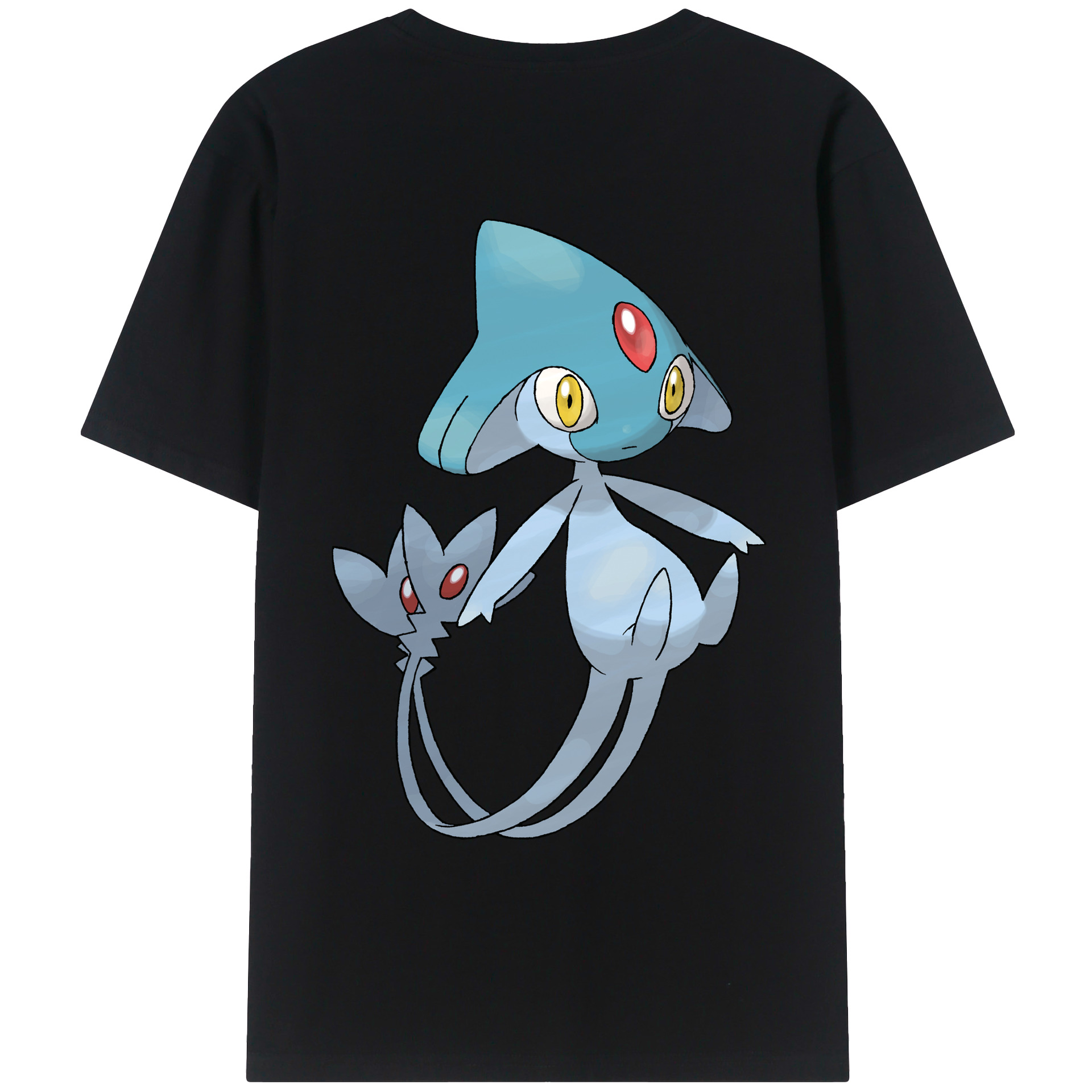 （画像用） ポケットモンスター Pokémon 綿100％ メンズ半袖Tシャツ（バックプリント） 通気性