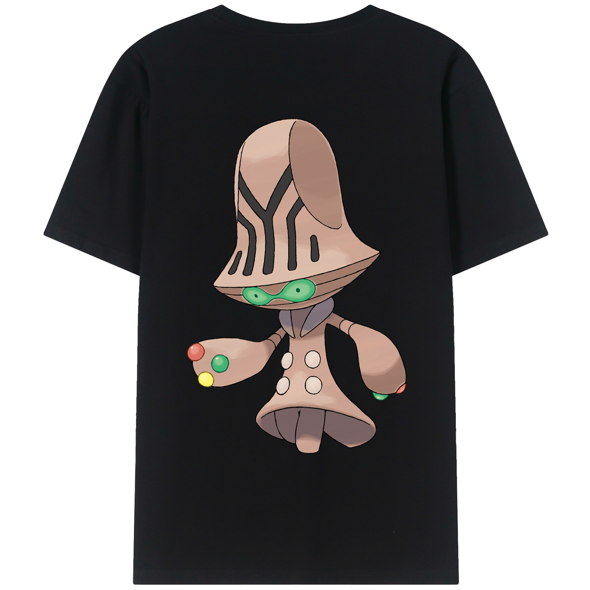（画像用） ポケットモンスター Pokémon 綿100％ メンズ半袖Tシャツ（バックプリント） 通気性