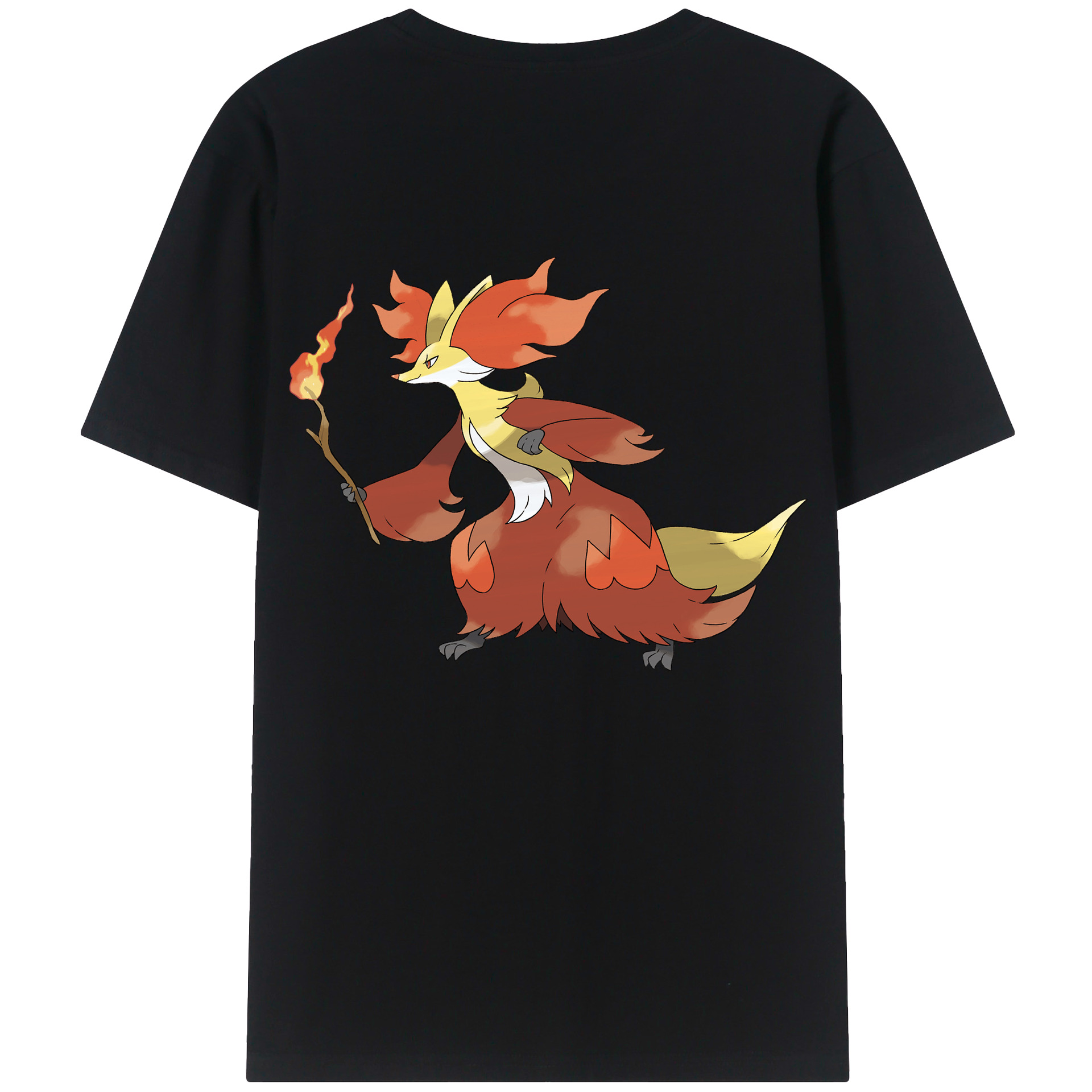 （画像用） ポケットモンスター Pokémon 綿100％ メンズ半袖Tシャツ（バックプリント） 通気性