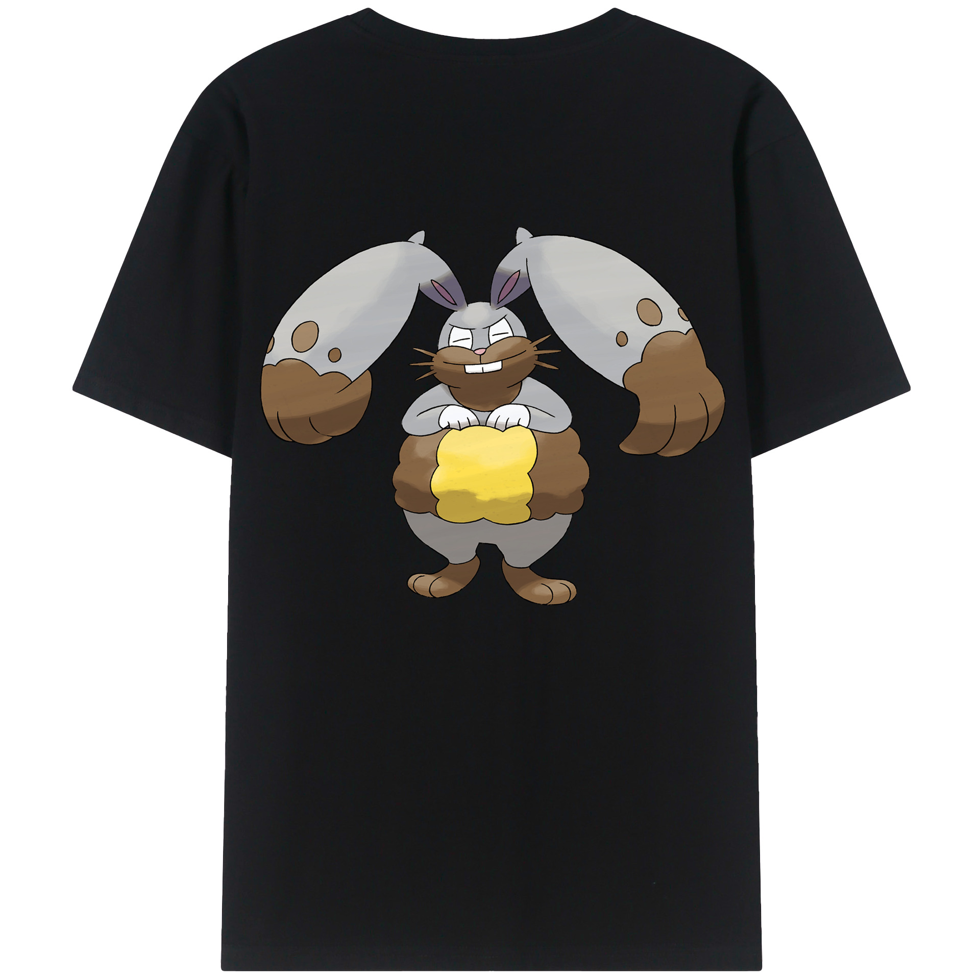 （画像用） ポケットモンスター Pokémon 綿100％ メンズ半袖Tシャツ（バックプリント） 通気性