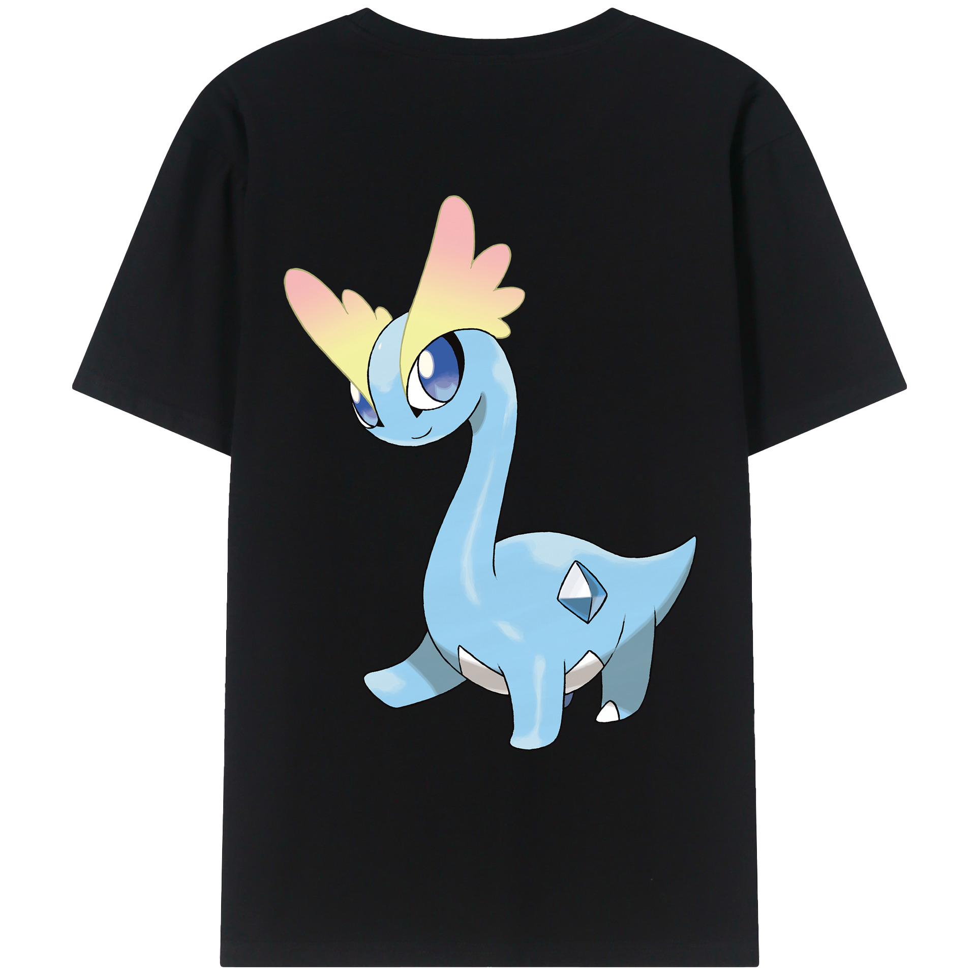 （画像用） ポケットモンスター Pokémon 綿100％ メンズ半袖Tシャツ（バックプリント） 通気性