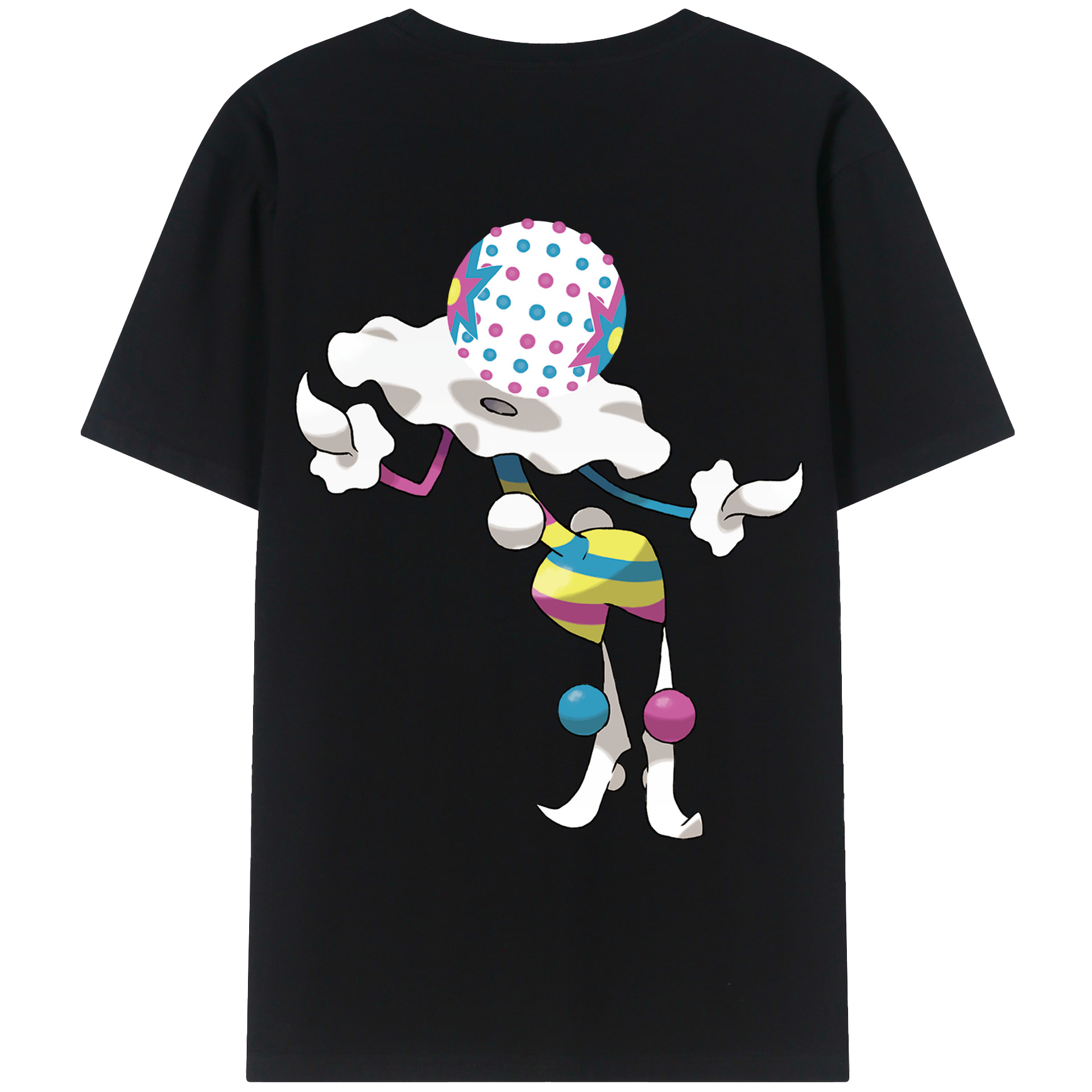 （画像用） ポケットモンスター Pokémon 綿100％ メンズ半袖Tシャツ（バックプリント） 通気性