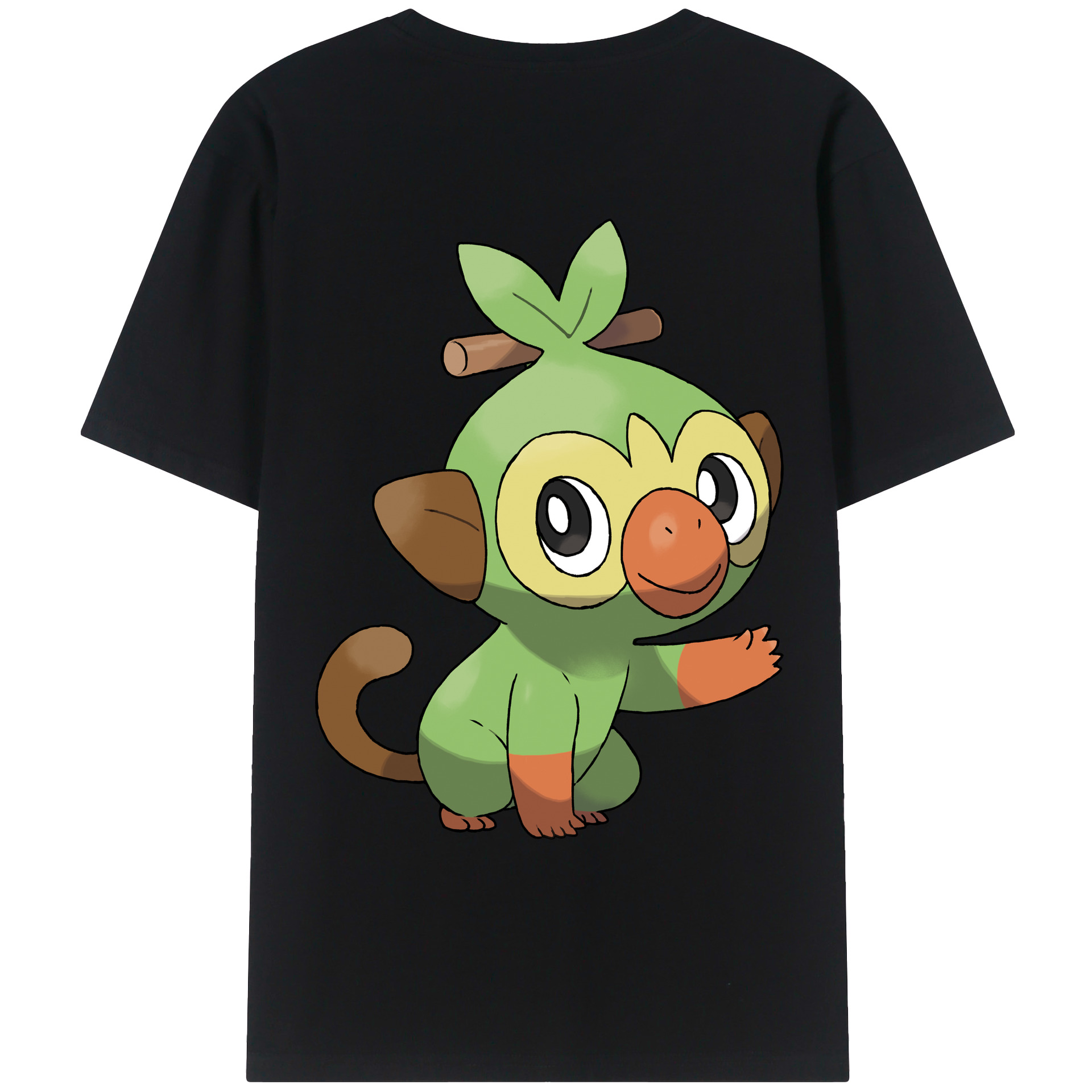 （画像用） ポケットモンスター Pokémon 綿100％ メンズ半袖Tシャツ（バックプリント） 通気性