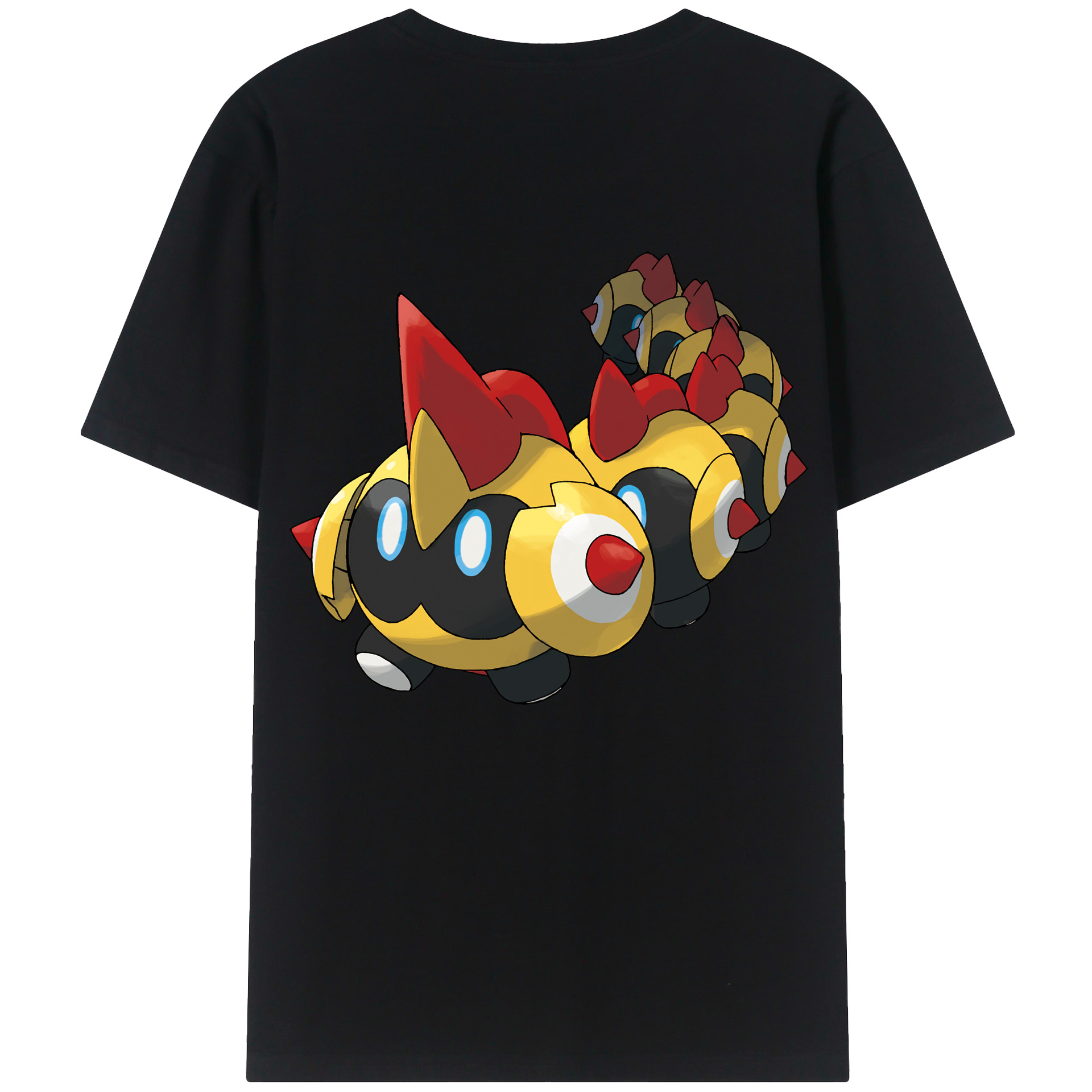（画像用） ポケットモンスター Pokémon 綿100％ メンズ半袖Tシャツ（バックプリント） 通気性