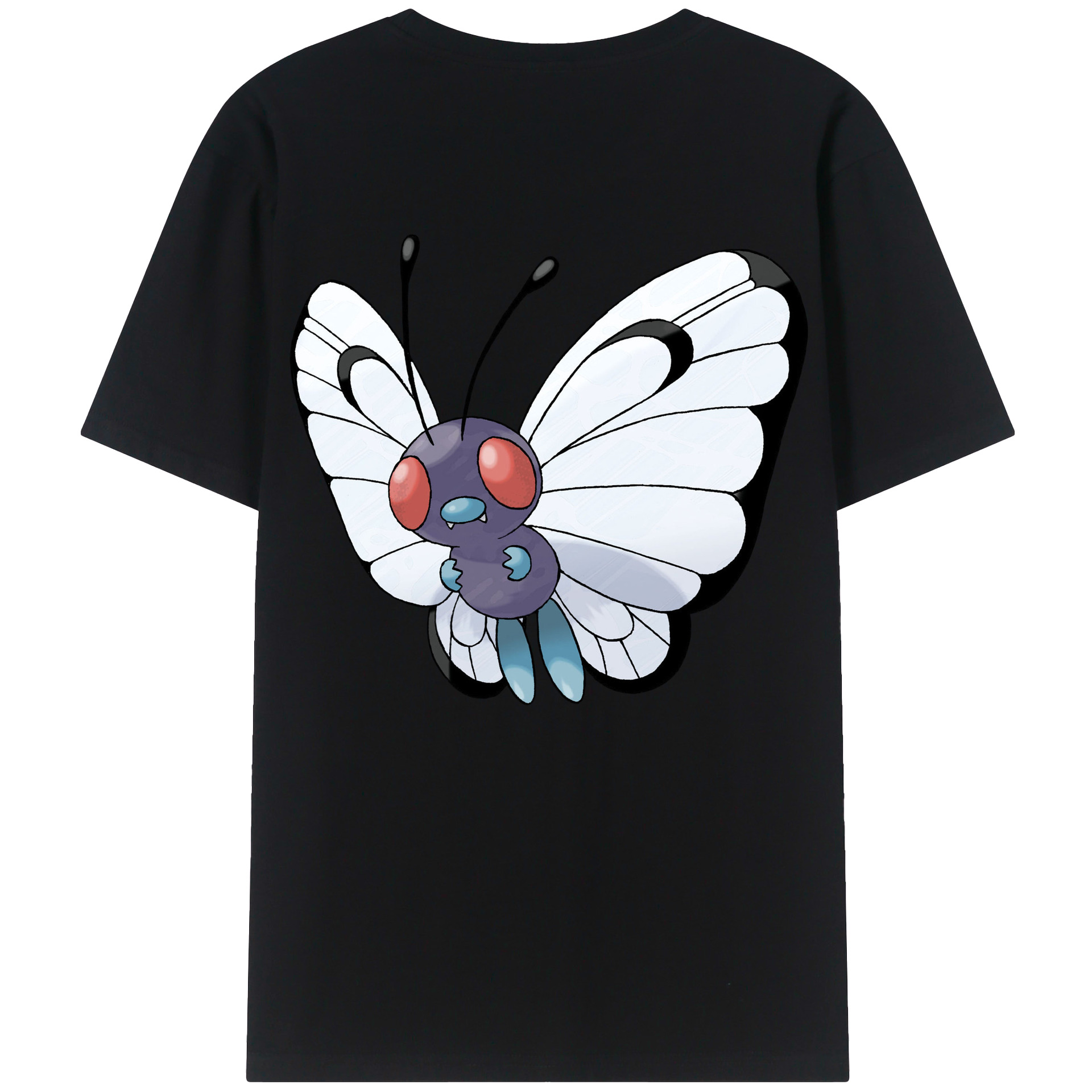 （画像用） ポケットモンスター Pokémon 綿100％ メンズ半袖Tシャツ（バックプリント） 通気性