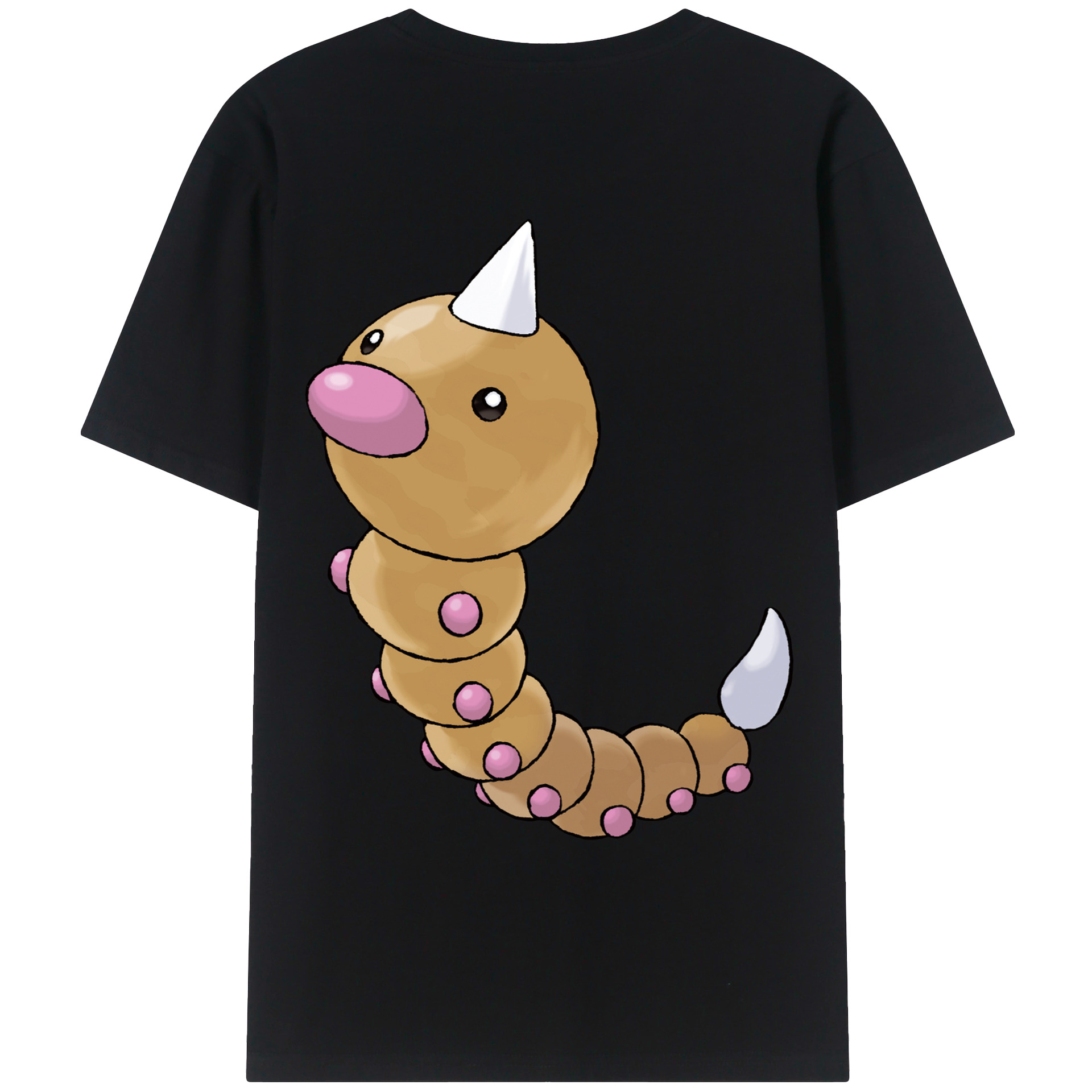 （画像用） ポケットモンスター Pokémon 綿100％ メンズ半袖Tシャツ（バックプリント） 通気性