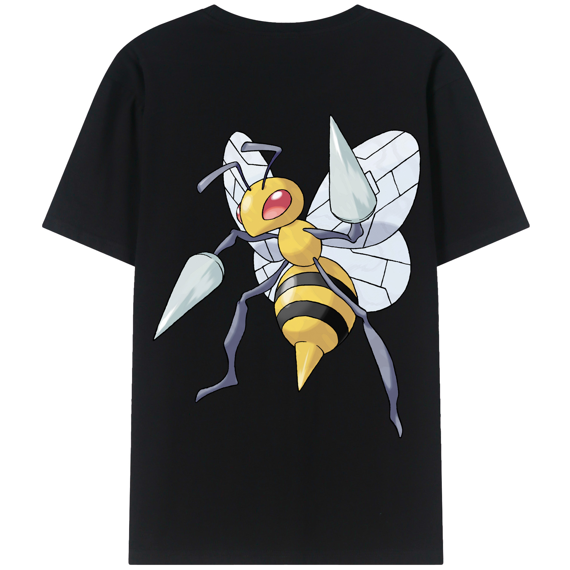 （画像用） ポケットモンスター Pokémon 綿100％ メンズ半袖Tシャツ（バックプリント） 通気性