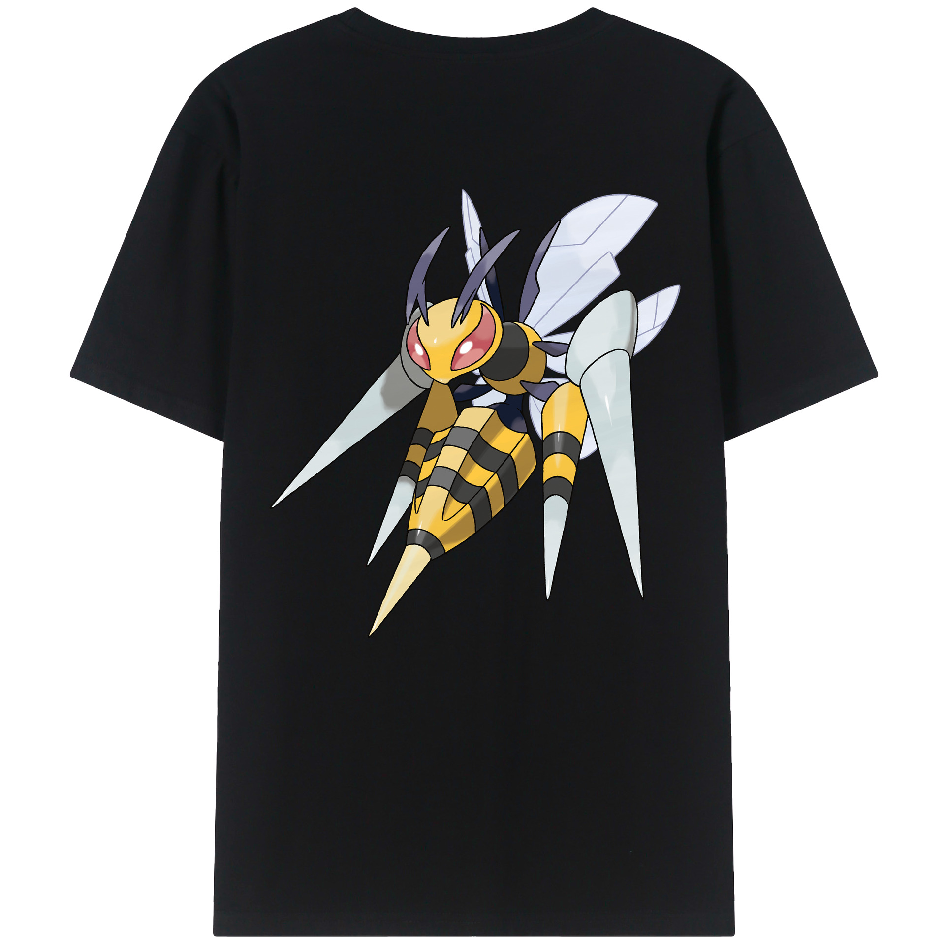 （画像用） ポケットモンスター Pokémon 綿100％ メンズ半袖Tシャツ（バックプリント） 通気性