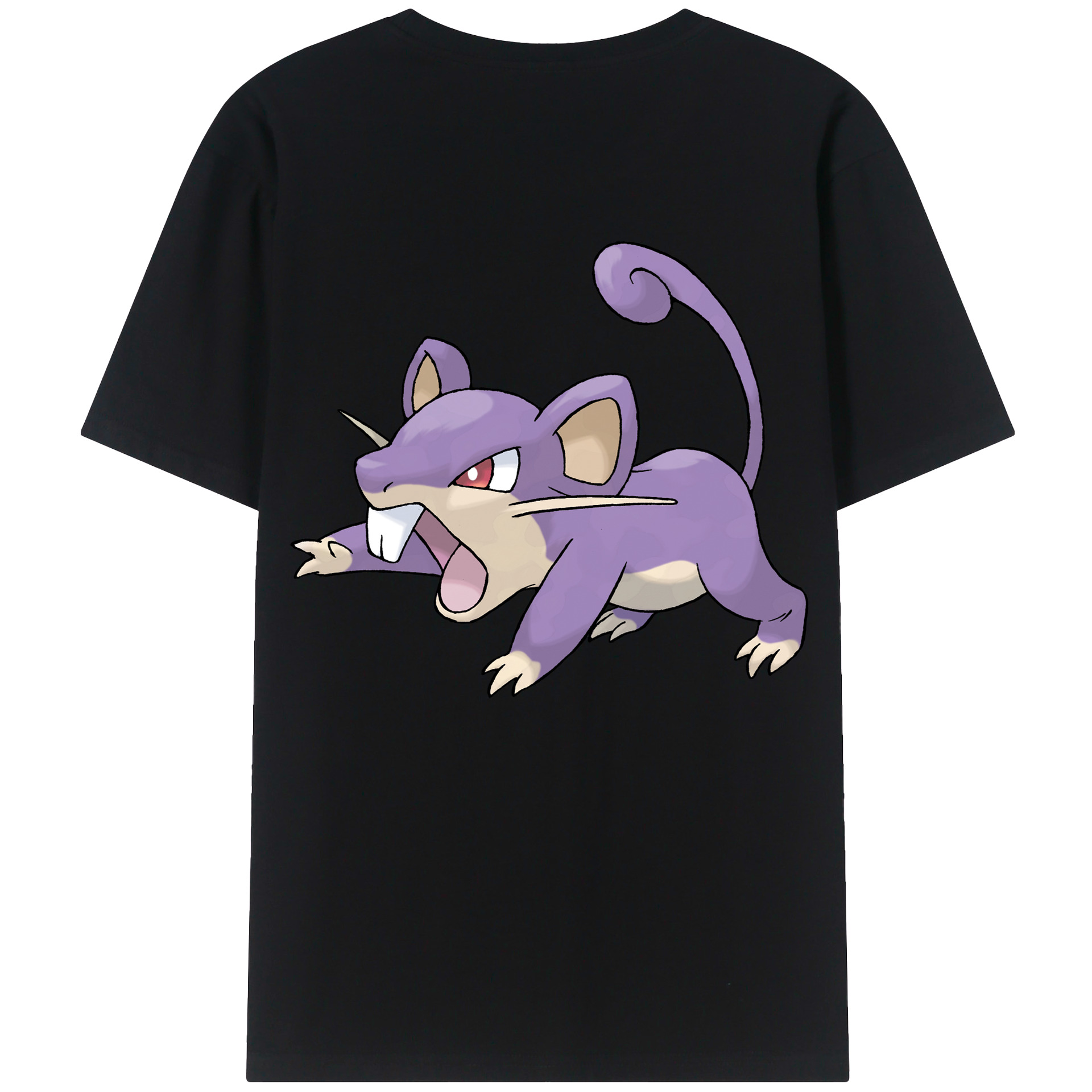 （画像用） ポケットモンスター Pokémon 綿100％ メンズ半袖Tシャツ（バックプリント） 通気性