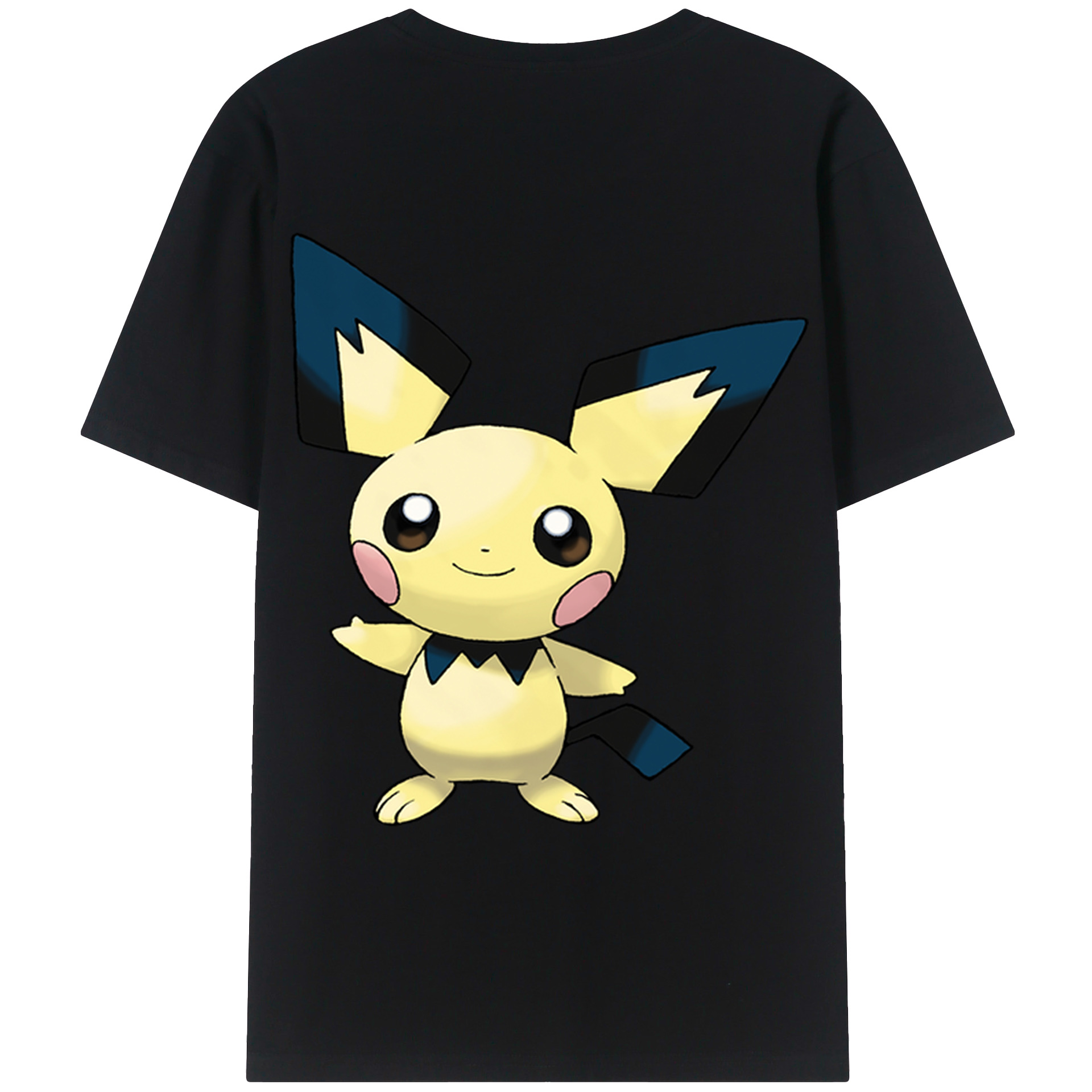 （画像用） ポケットモンスター Pokémon 綿100％ メンズ半袖Tシャツ（バックプリント） 通気性