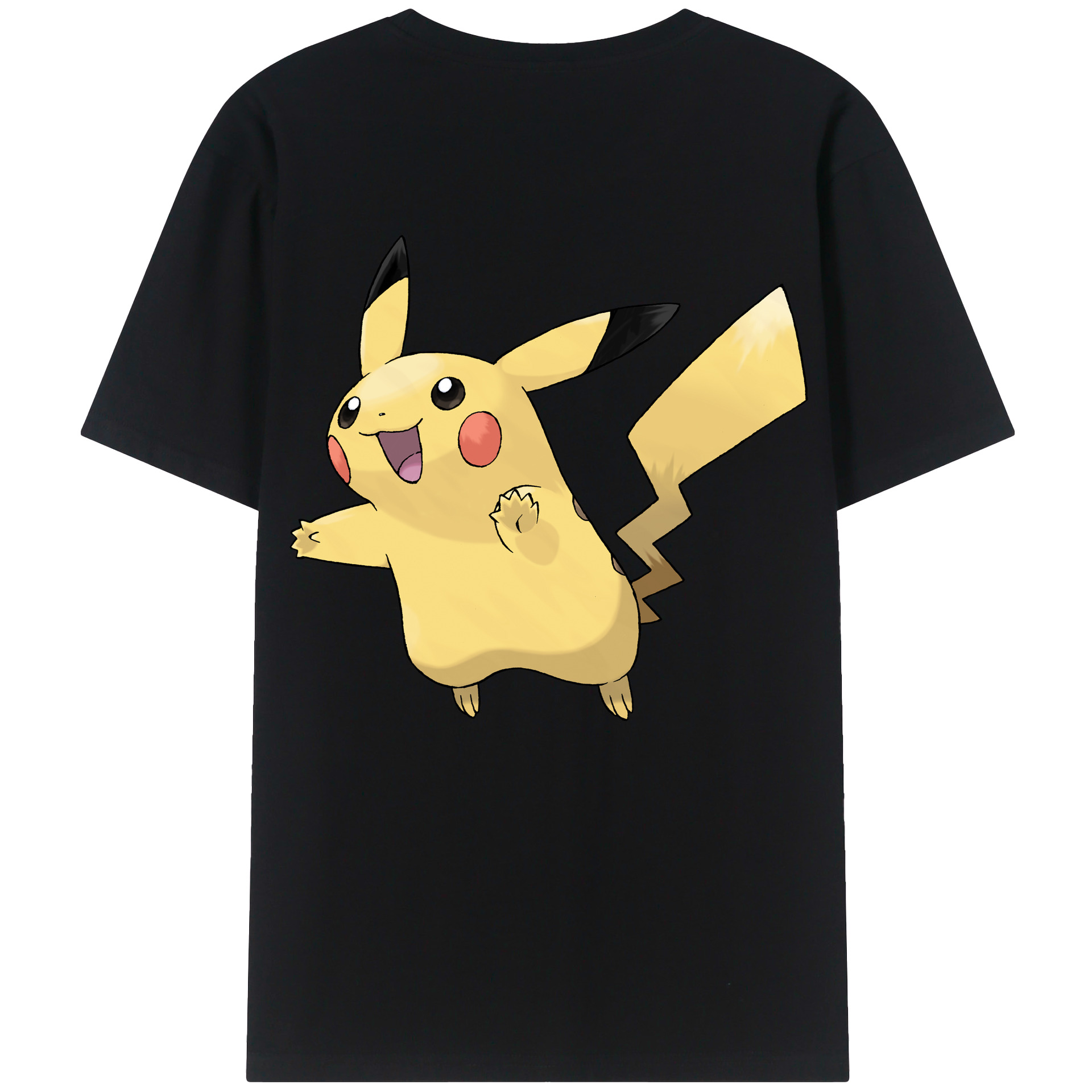 （画像用） ポケットモンスター Pokémon 綿100％ メンズ半袖Tシャツ（バックプリント） 通気性