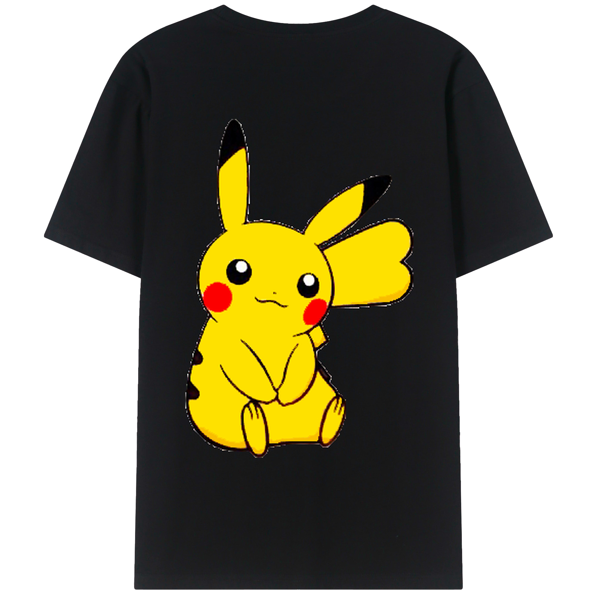 （画像用） ポケットモンスター Pokémon 綿100％ メンズ半袖Tシャツ（バックプリント） 通気性